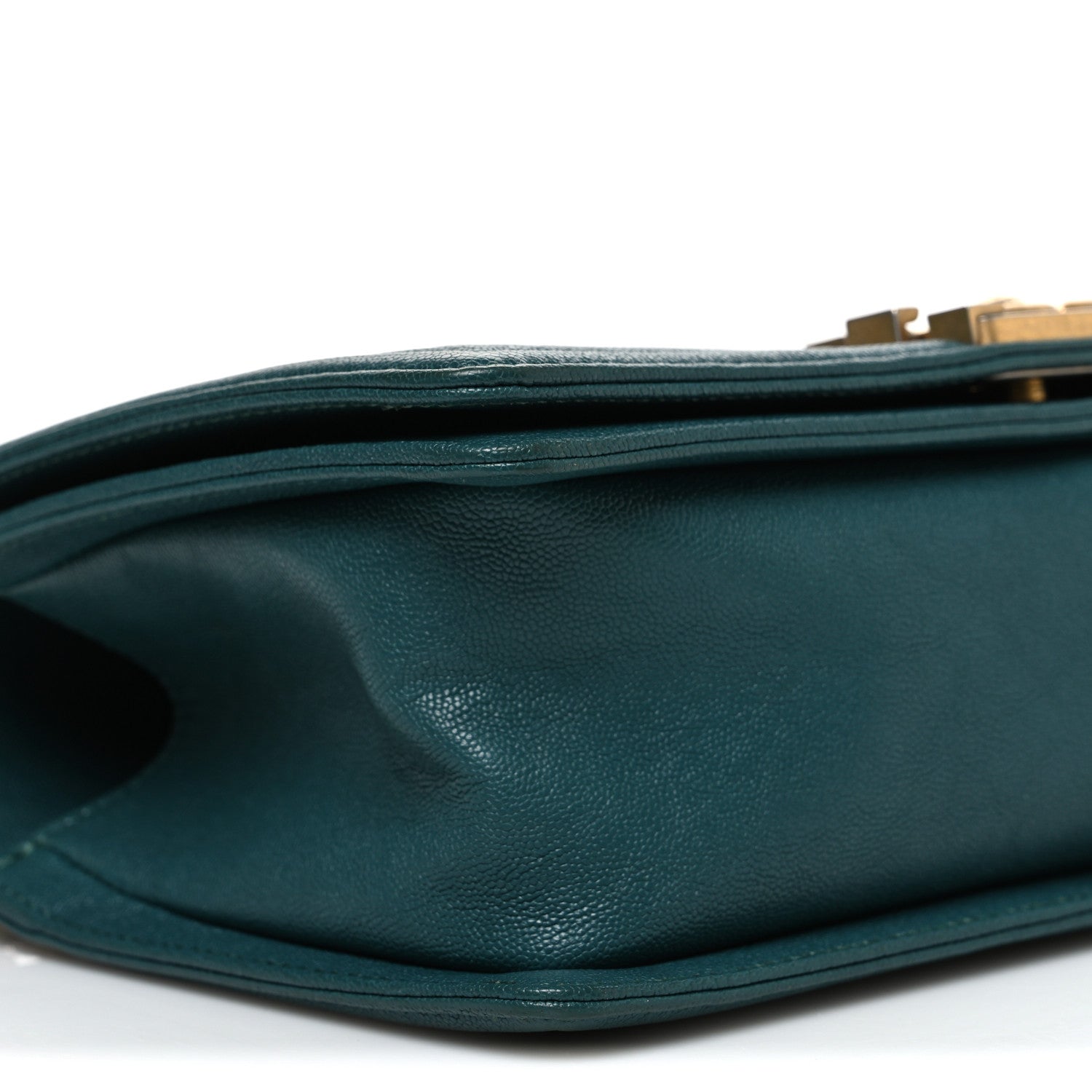 Caviar Quilted Medium Boy Flap Dark Green