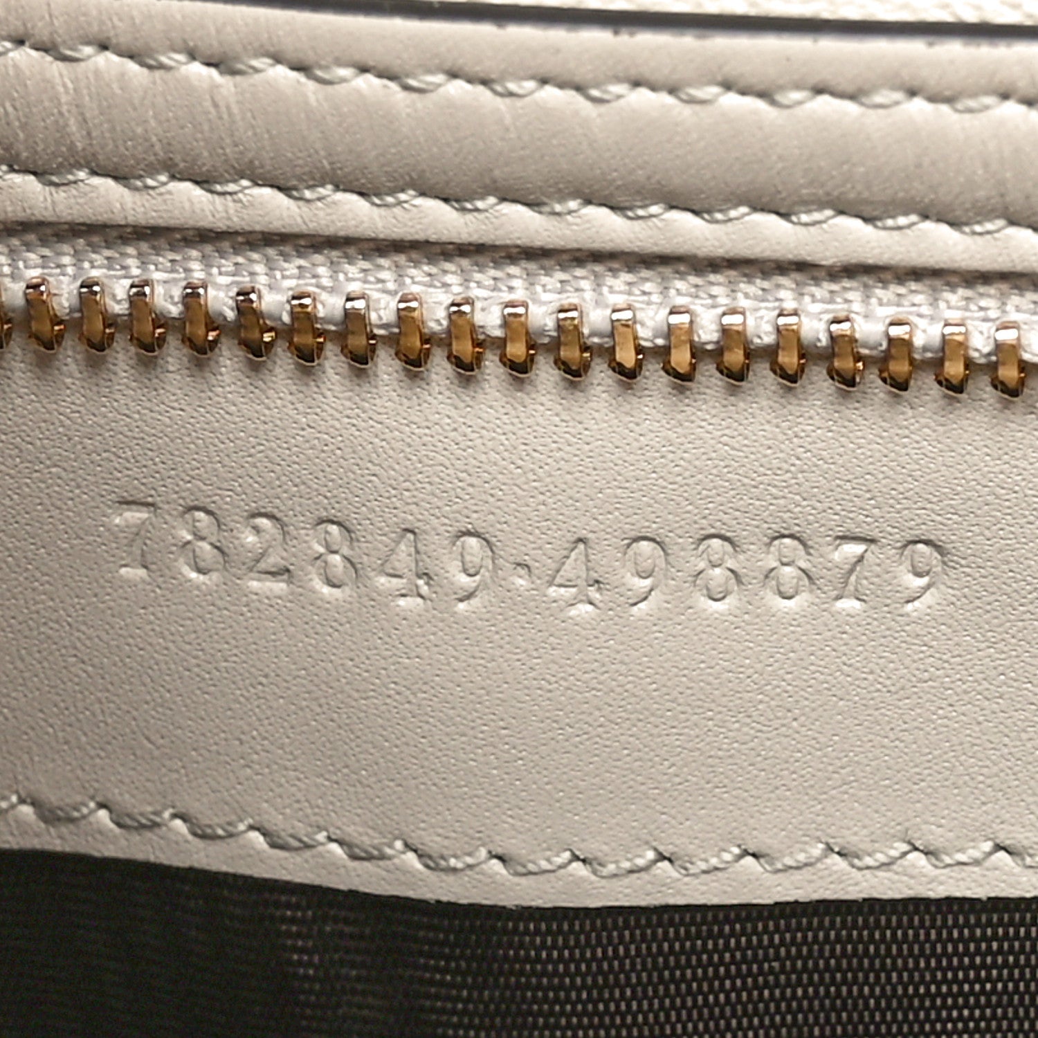 Ancora Calfskin Web Small Jackie Shoulder Bag Light Grey
