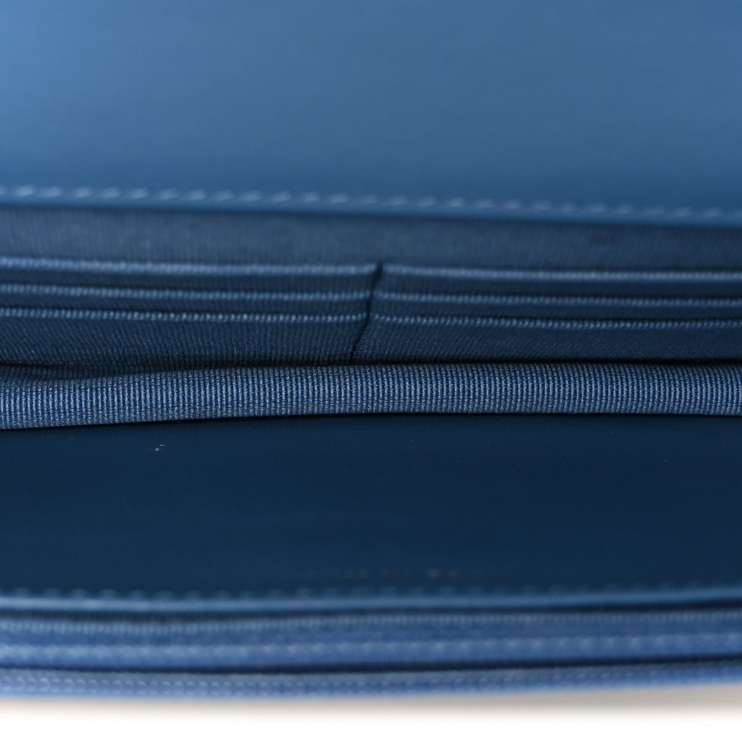 Denim Quilted Chanel 19 Wallet On Chain WOC Blue
