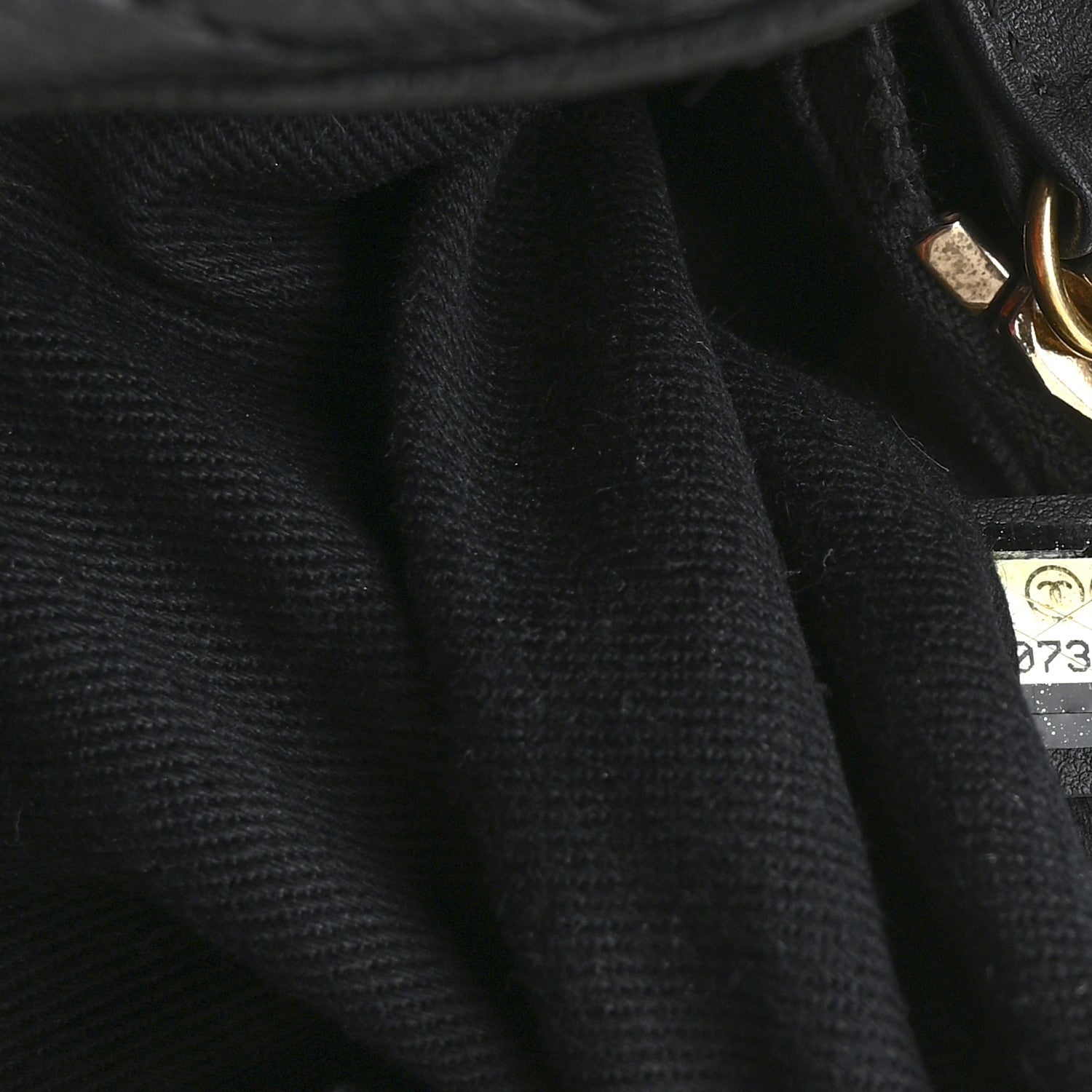 Wrinkled Lambskin Chevron Quilted Surpique Tote Black