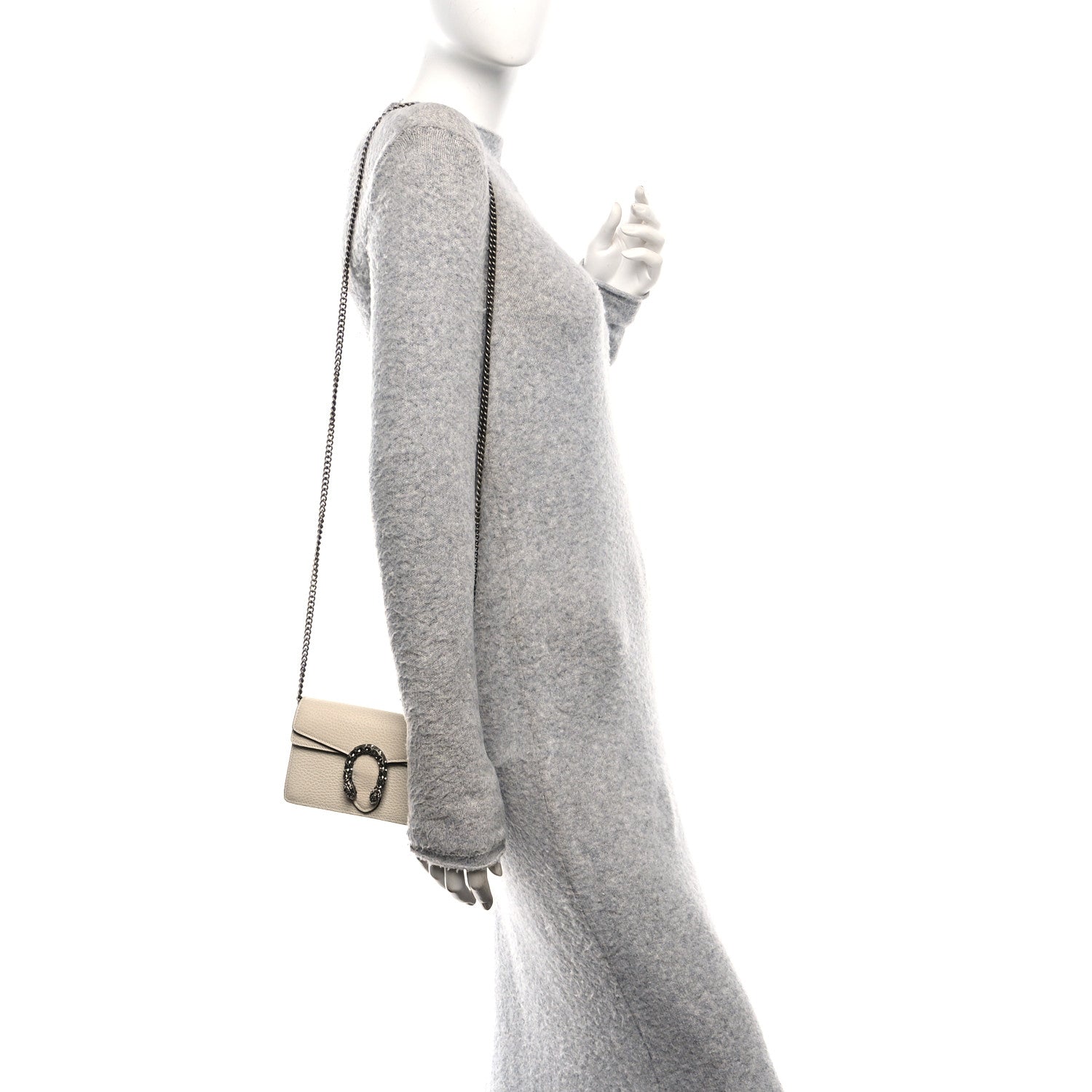 Dollar Calfskin Crystal Super Mini Dionysus Shoulder Bag Mystic White Black Diamond
