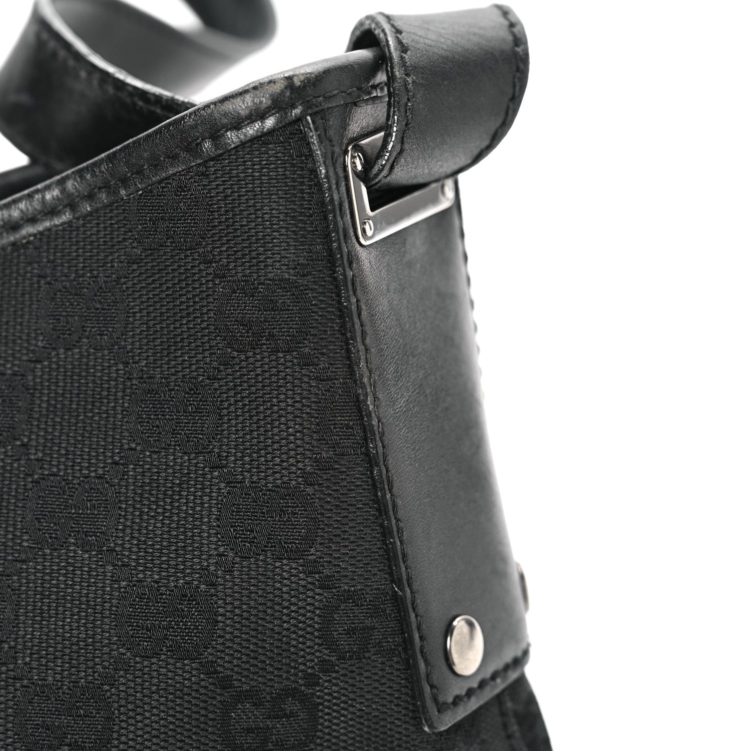 Monogram Piston Shoulder Bag Black