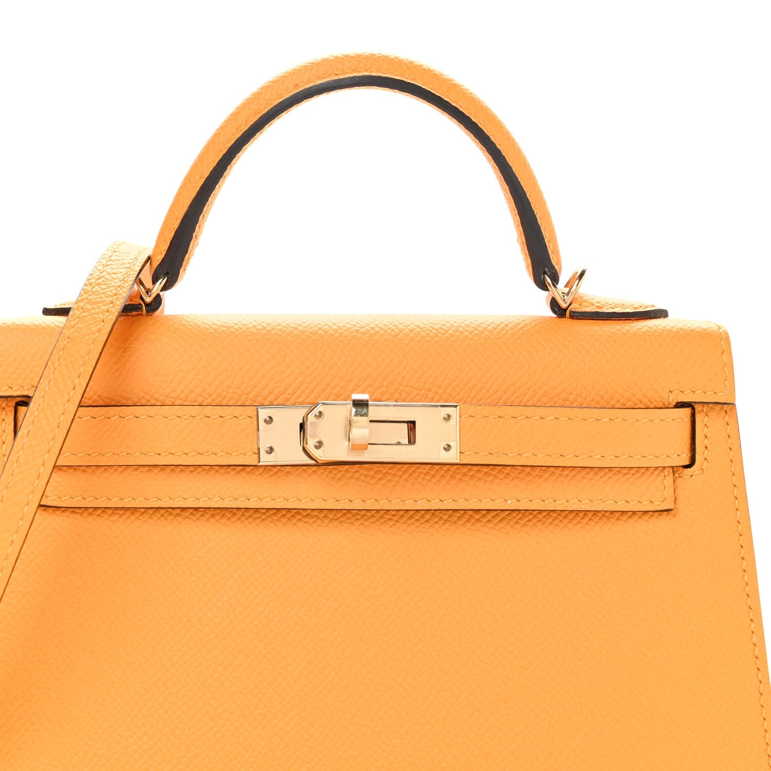 Epsom Horseshoe Mini Kelly Sellier 20 Jaune D'Or Bleu Glacier