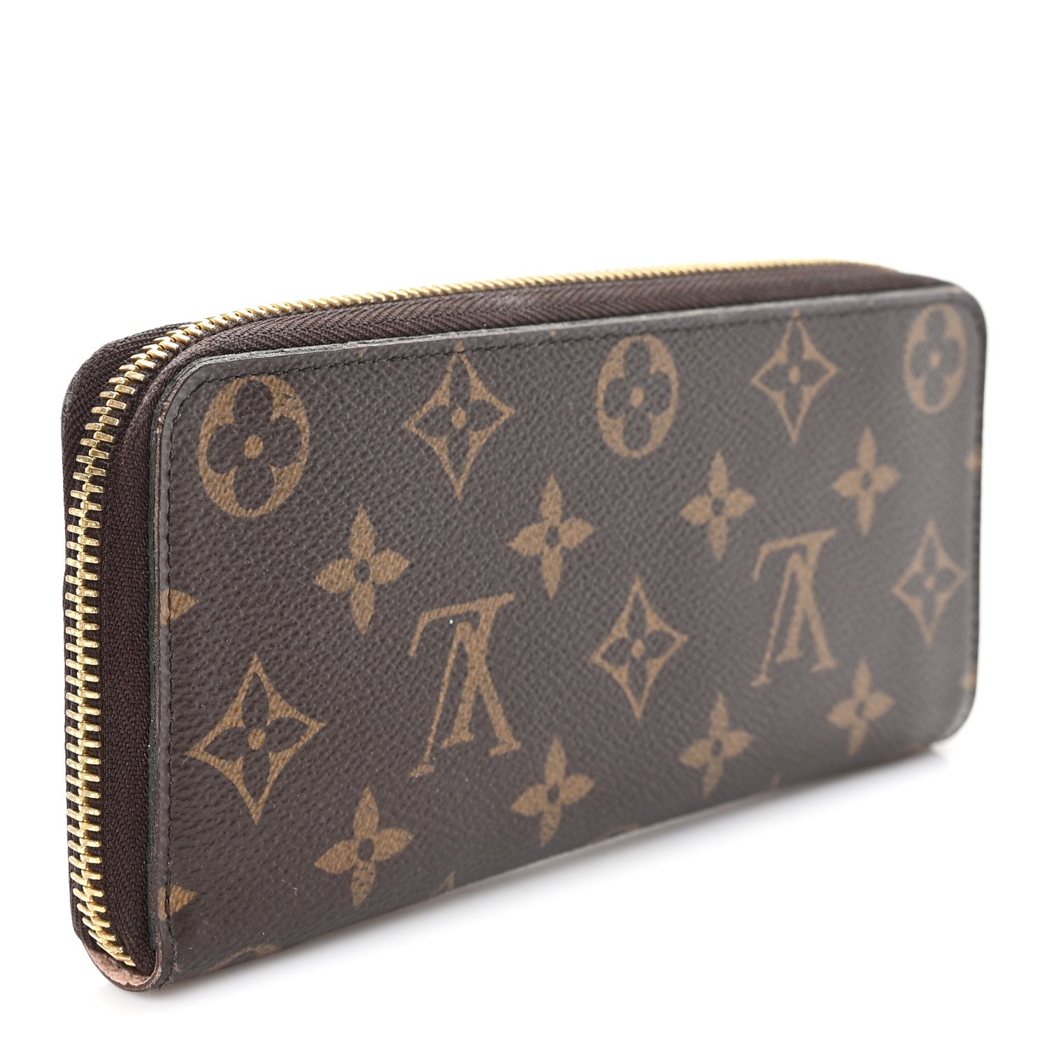 Monogram Clemence Wallet Rose Ballerine