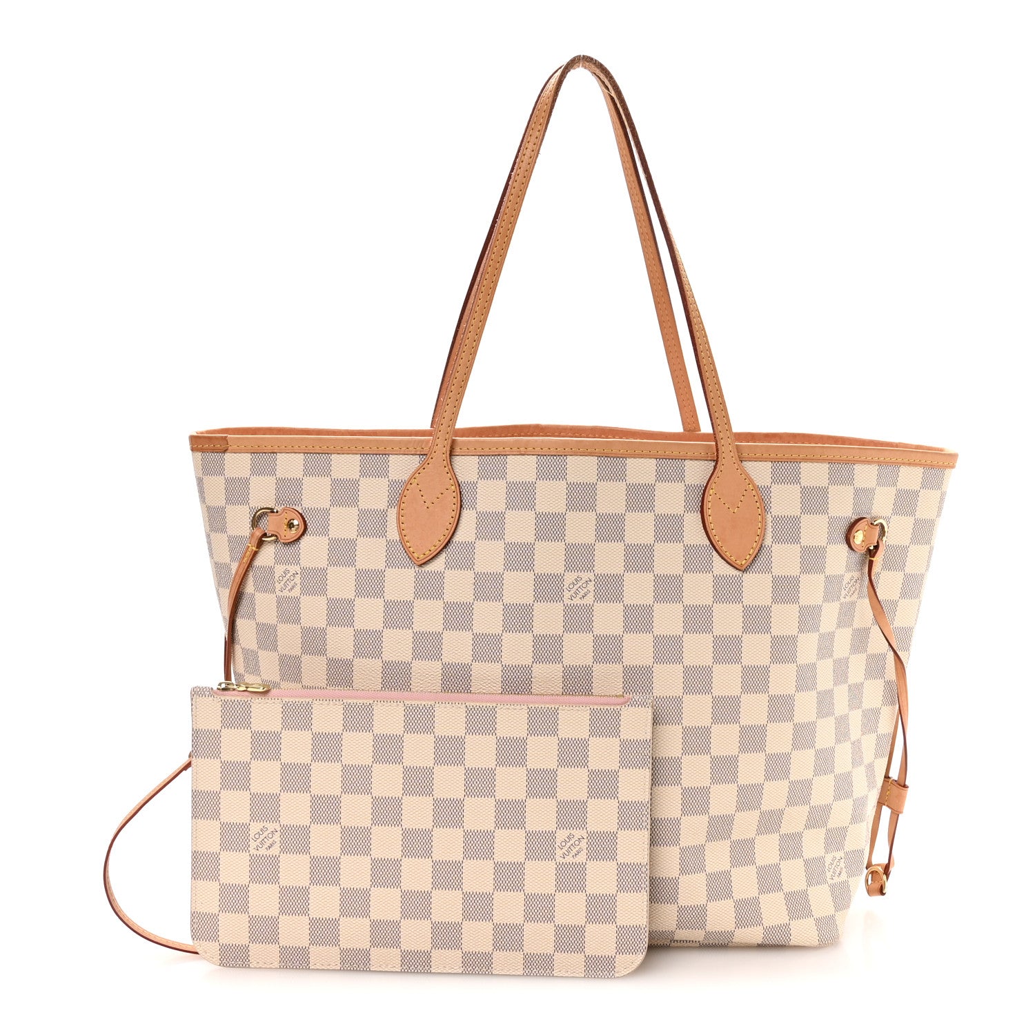 Damier Azur Neo Neverfull MM Rose Ballerine