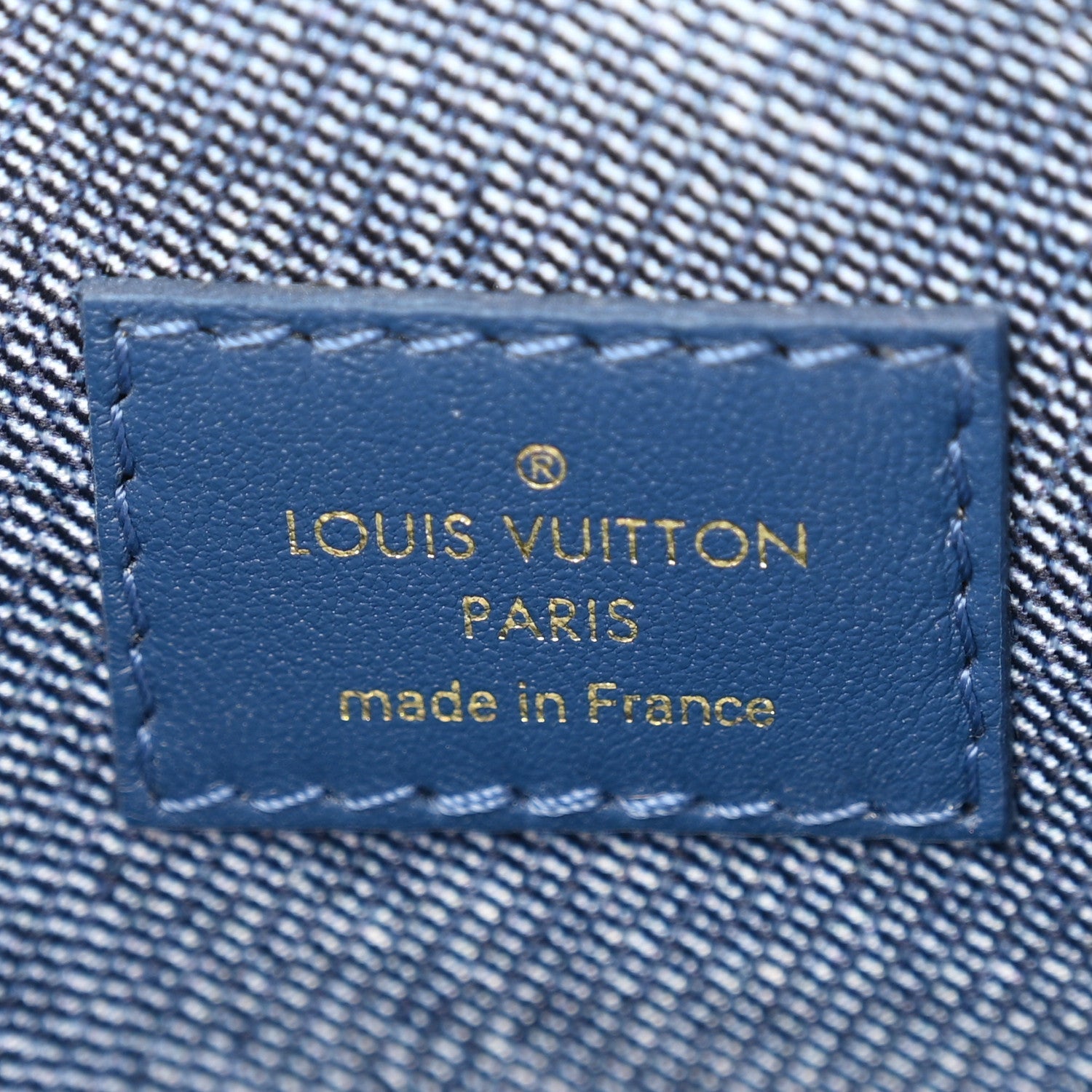 Lambskin Embossed Monogram Coussin PM Denim Blue