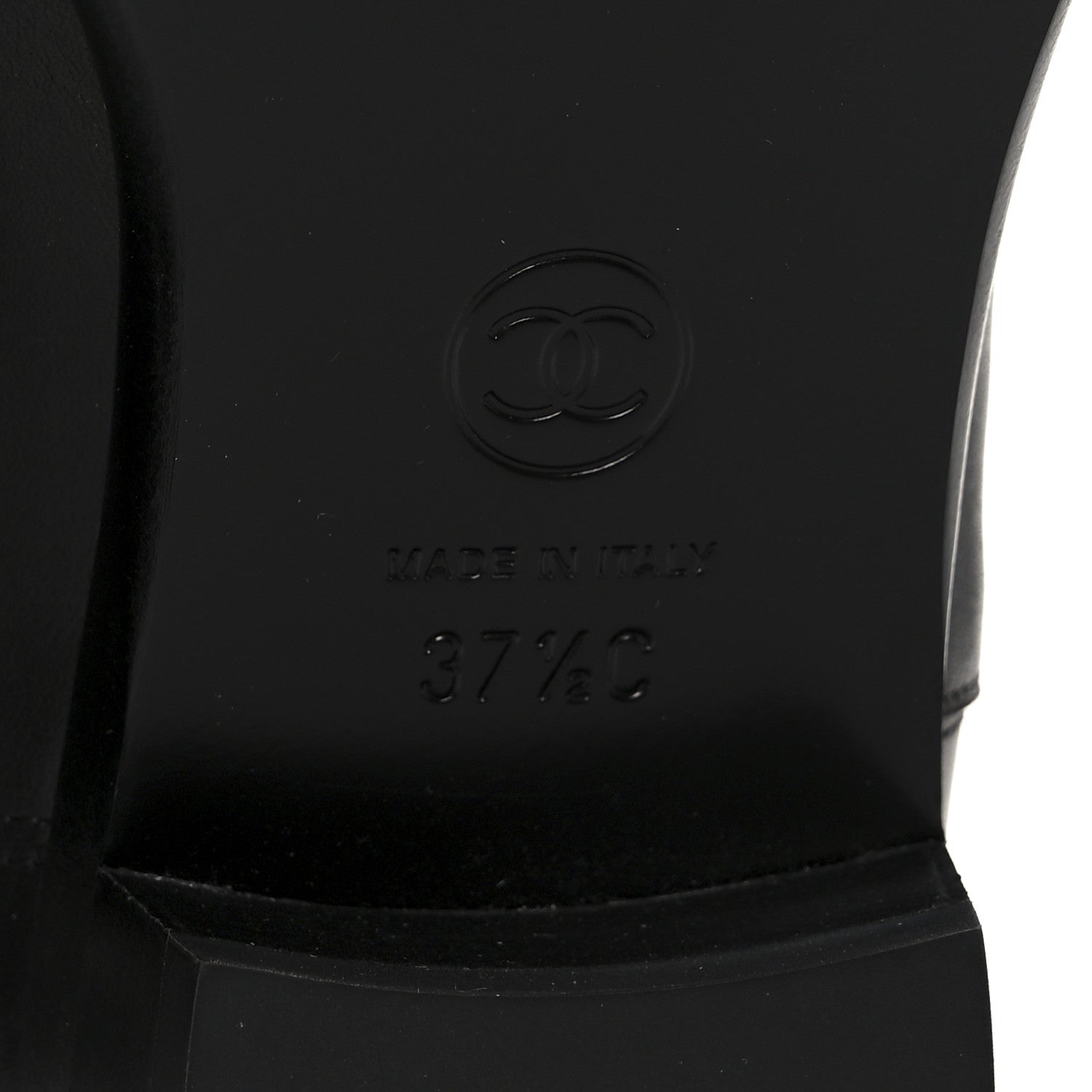 Suede Calfskin CC Short Boots 37.5 Black