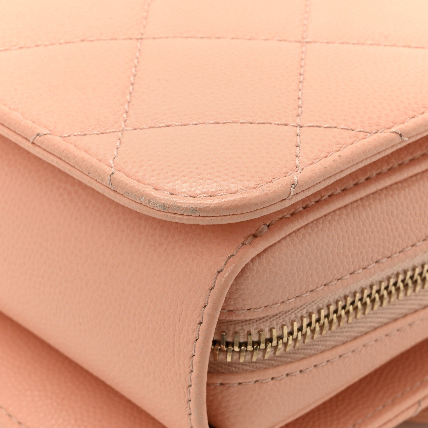 Caviar Quilted Large Like A Wallet Flap Coral