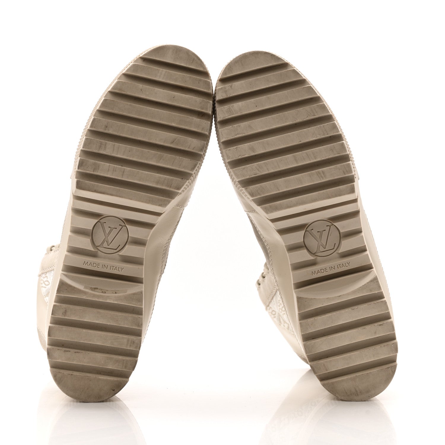 Suede Calfskin Jacquard Since 1854 Laureate Platform Desert Boots 37.5 Beige