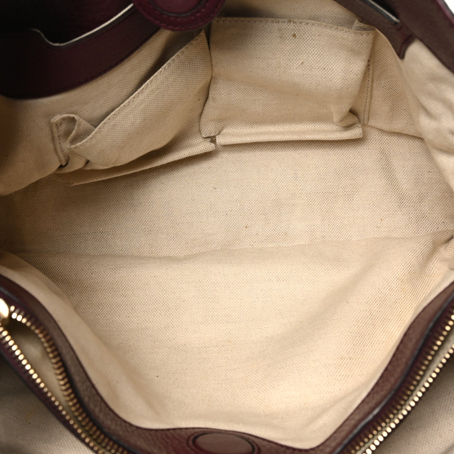 Pebbled Calfskin Medium Bamboo Shopper Tote Burgundy