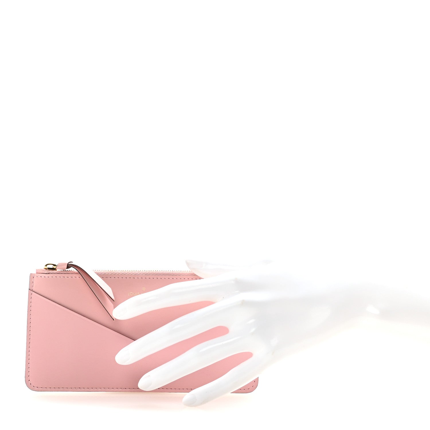 Calfskin Jeanne Wallet Zippered Insert Rose Ballerine