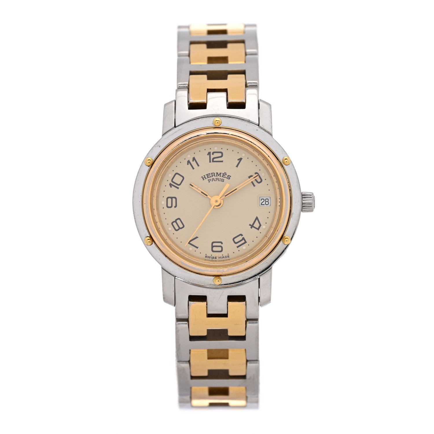 Stainless Steel 24mm Clipper Quartz Watch Gold