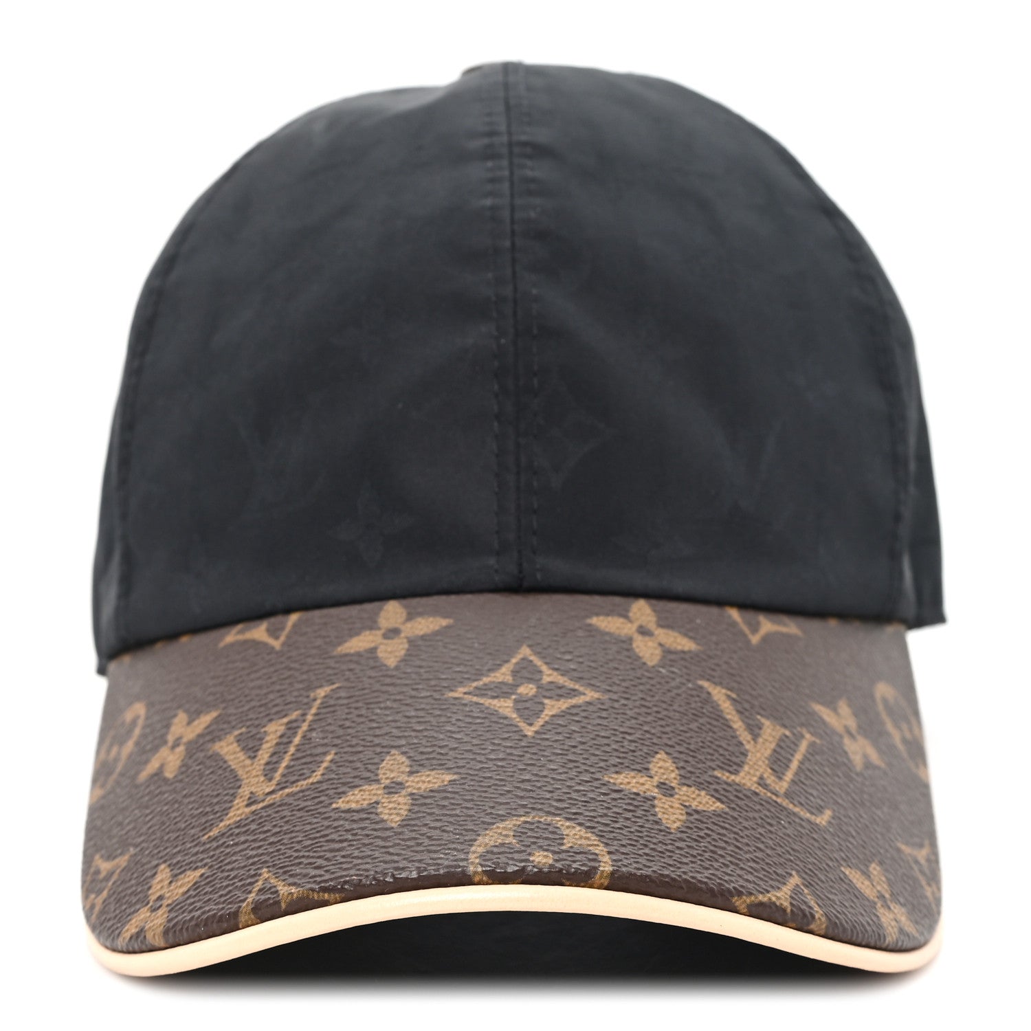 Polyester Silk Monogram LV Get Ready Cap M Black