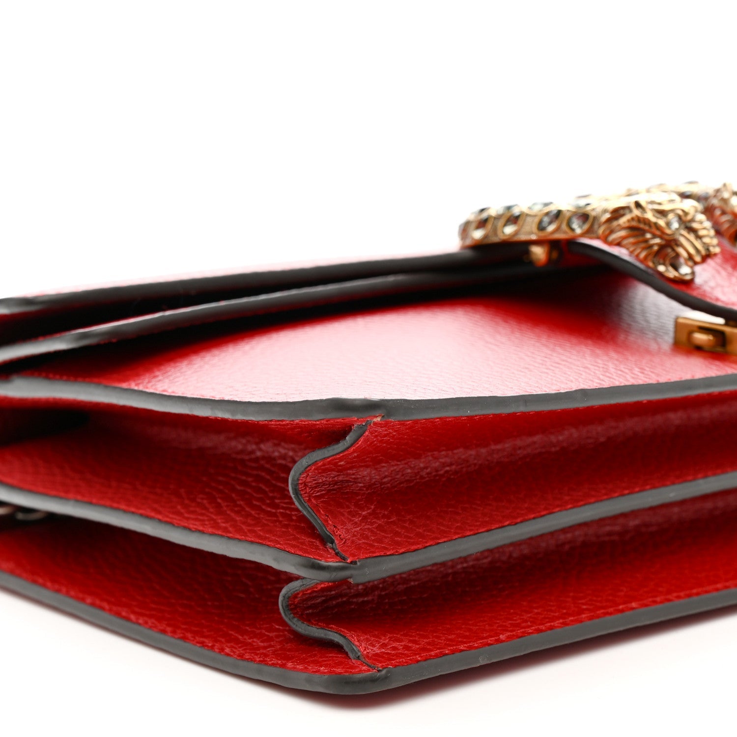 Dollar Calfskin Swarovski Crystal Small Dionysus Shoulder Bag Hibiscus Red