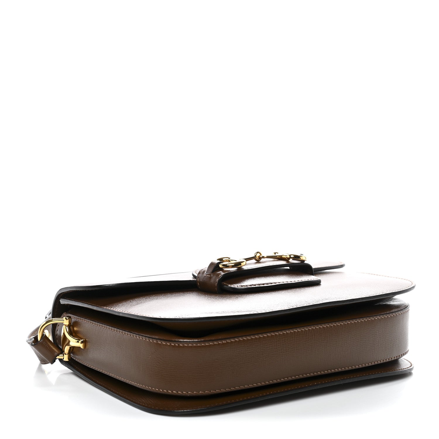 Azalea Calfskin Horsebit 1955 Shoulder Bag Brown Sugar