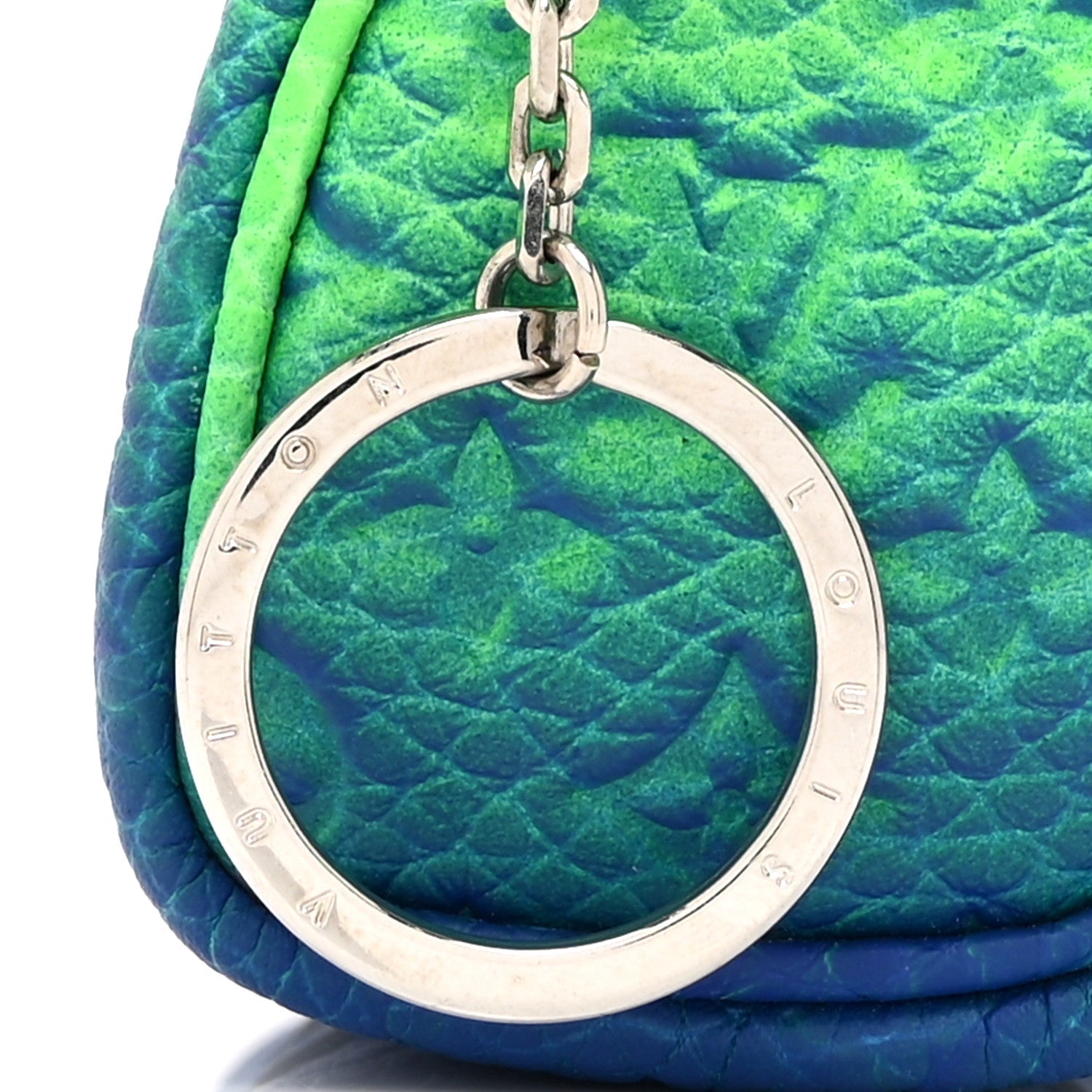 Taurillon Illusion Mini Keepall Earphones Pouch Bleu Vert