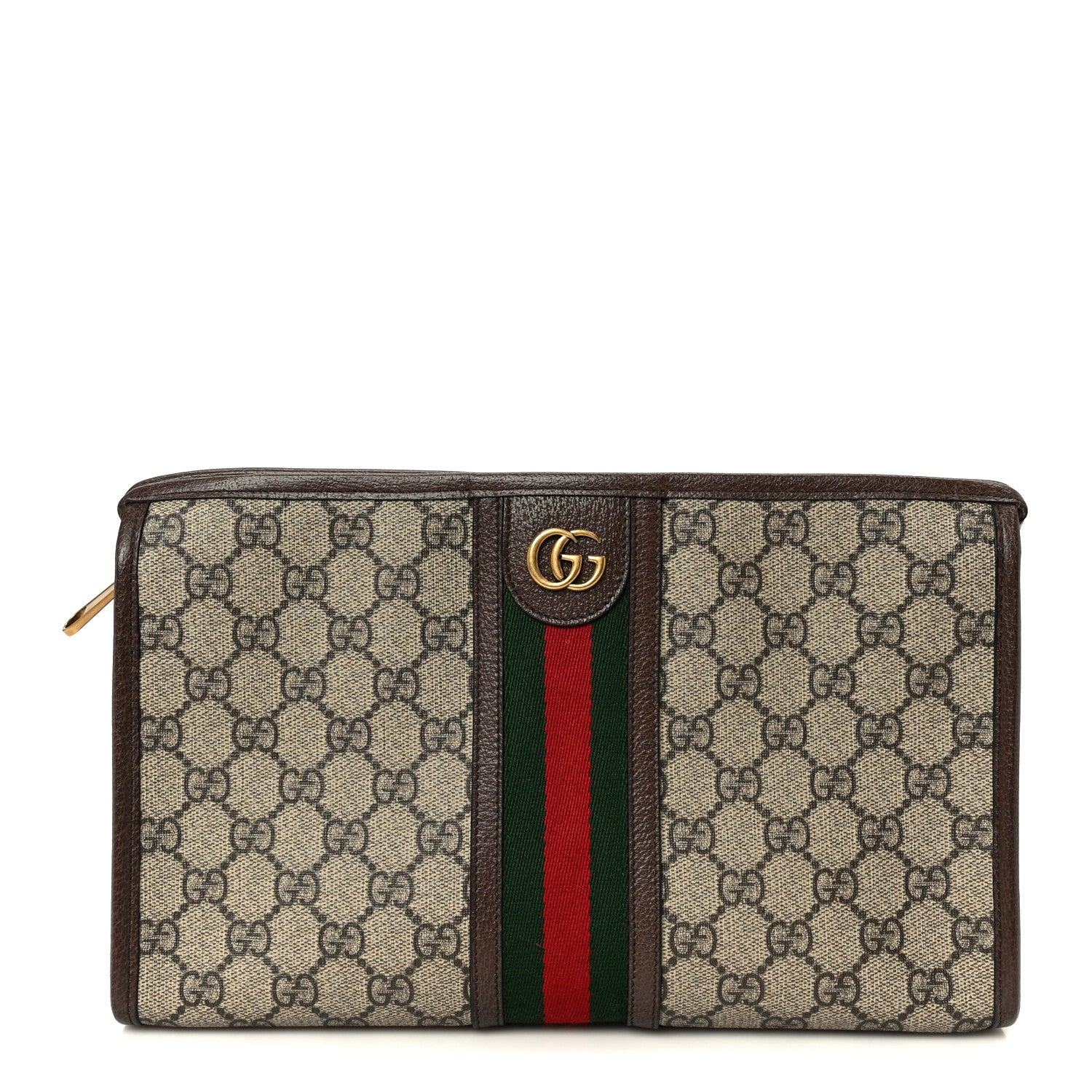 GG Supreme Monogram Web Ophidia GG Toiletry Case Beige New Acero