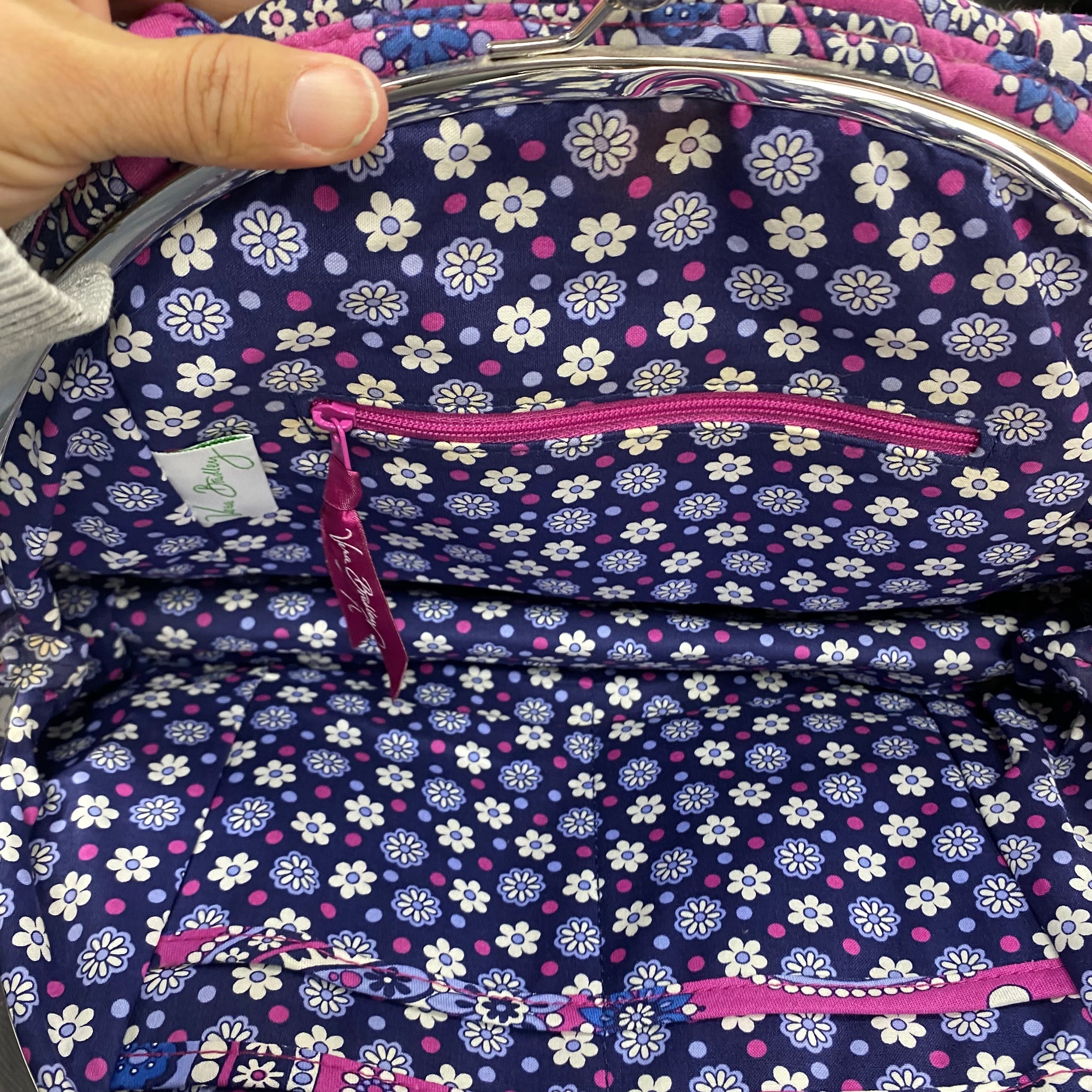 Handbag By Vera Bradley In Pink & Purple, Size:Medium