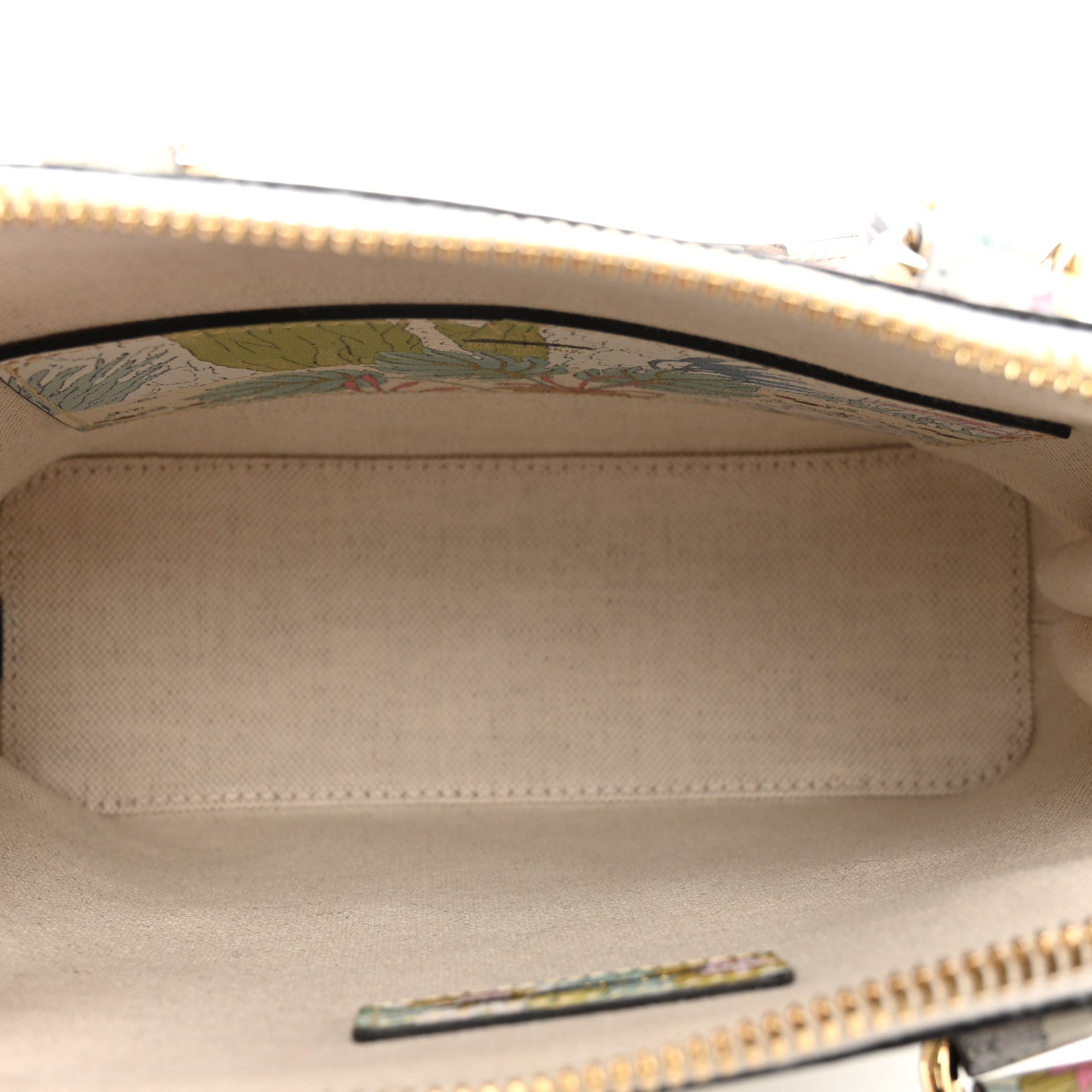 New Shangai Calfskin Tiger Savanah Web Mini Horsebit 1955 Top Handle Bag Chalky White Multicolor