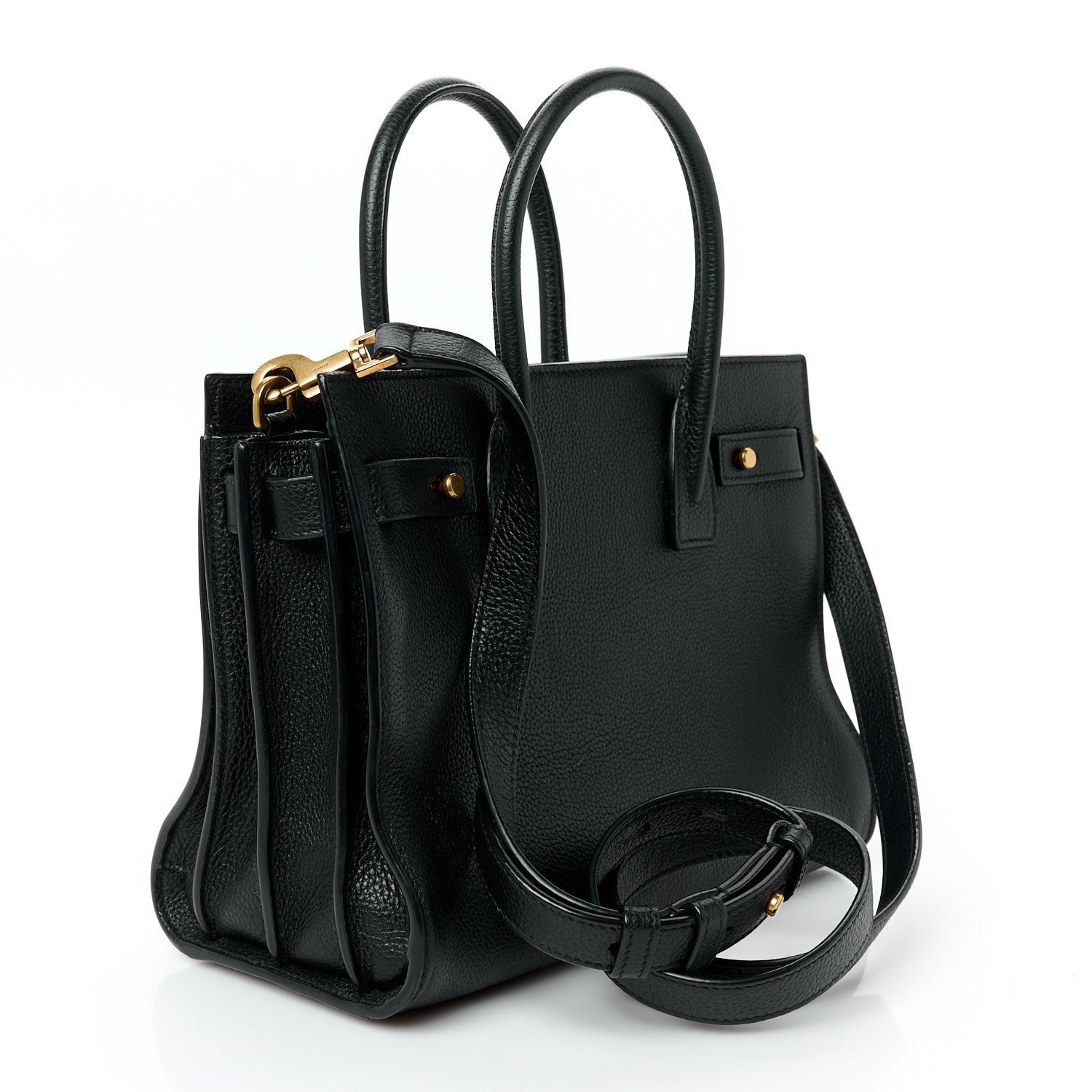 Grained Calfskin Baby Sac De Jour Souple Black