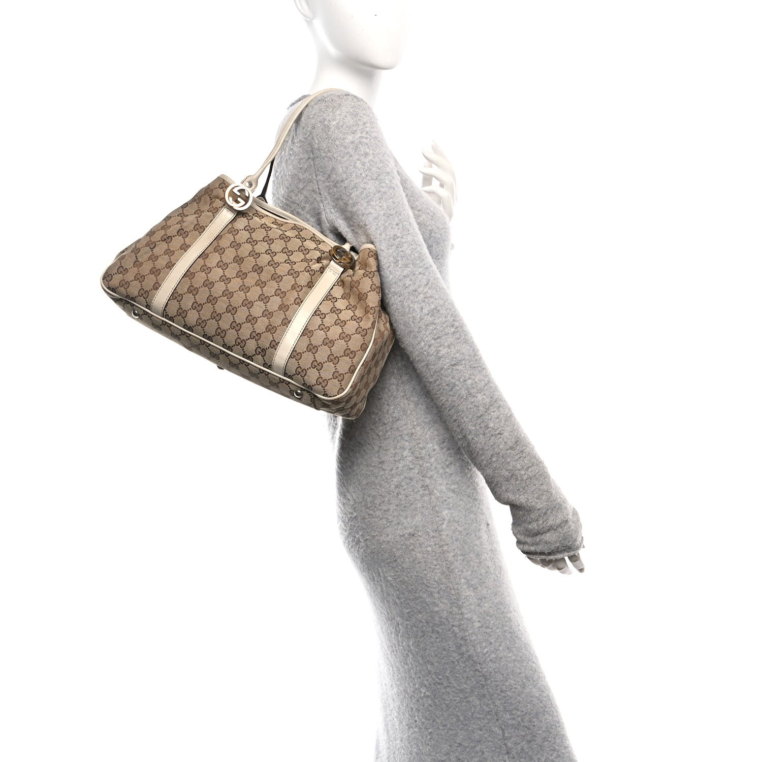 Monogram Medium Twins Tote  Off White