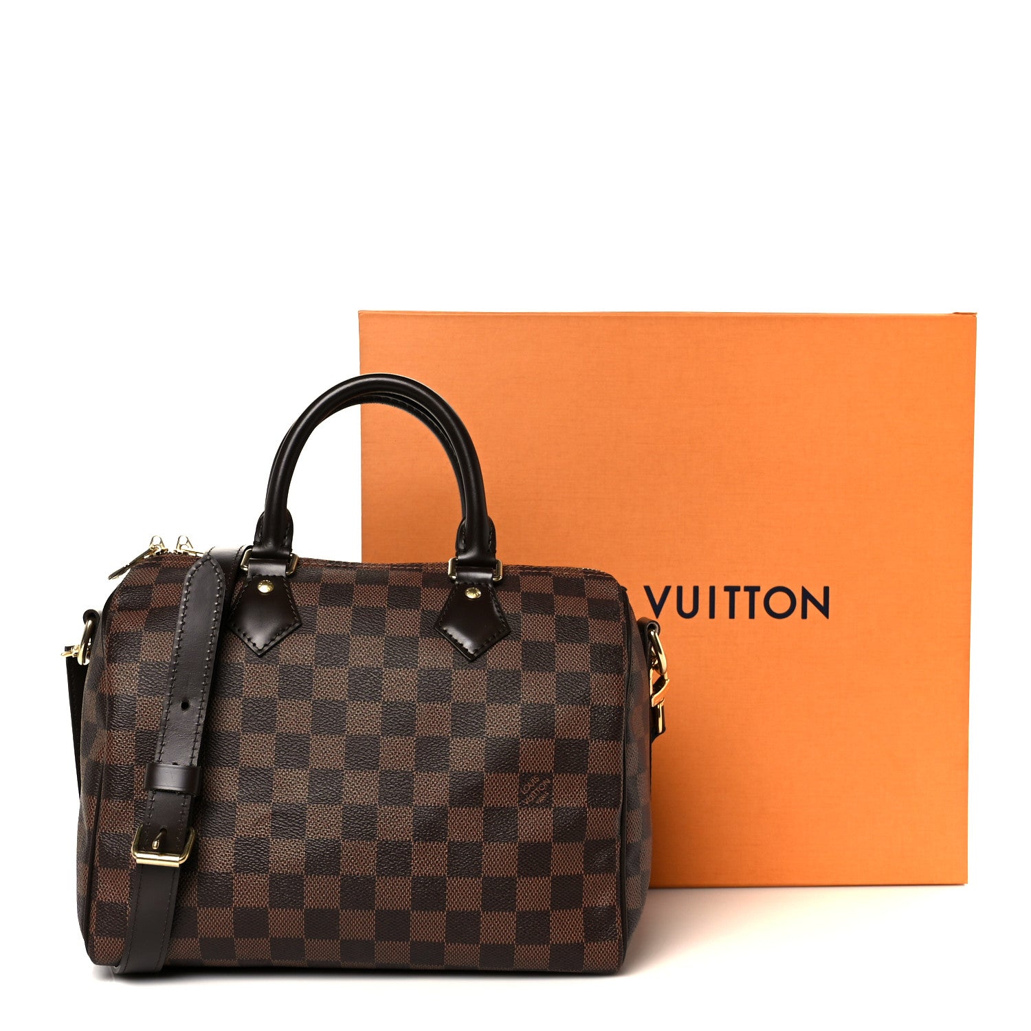 Damier Ebene Speedy Bandouliere 25