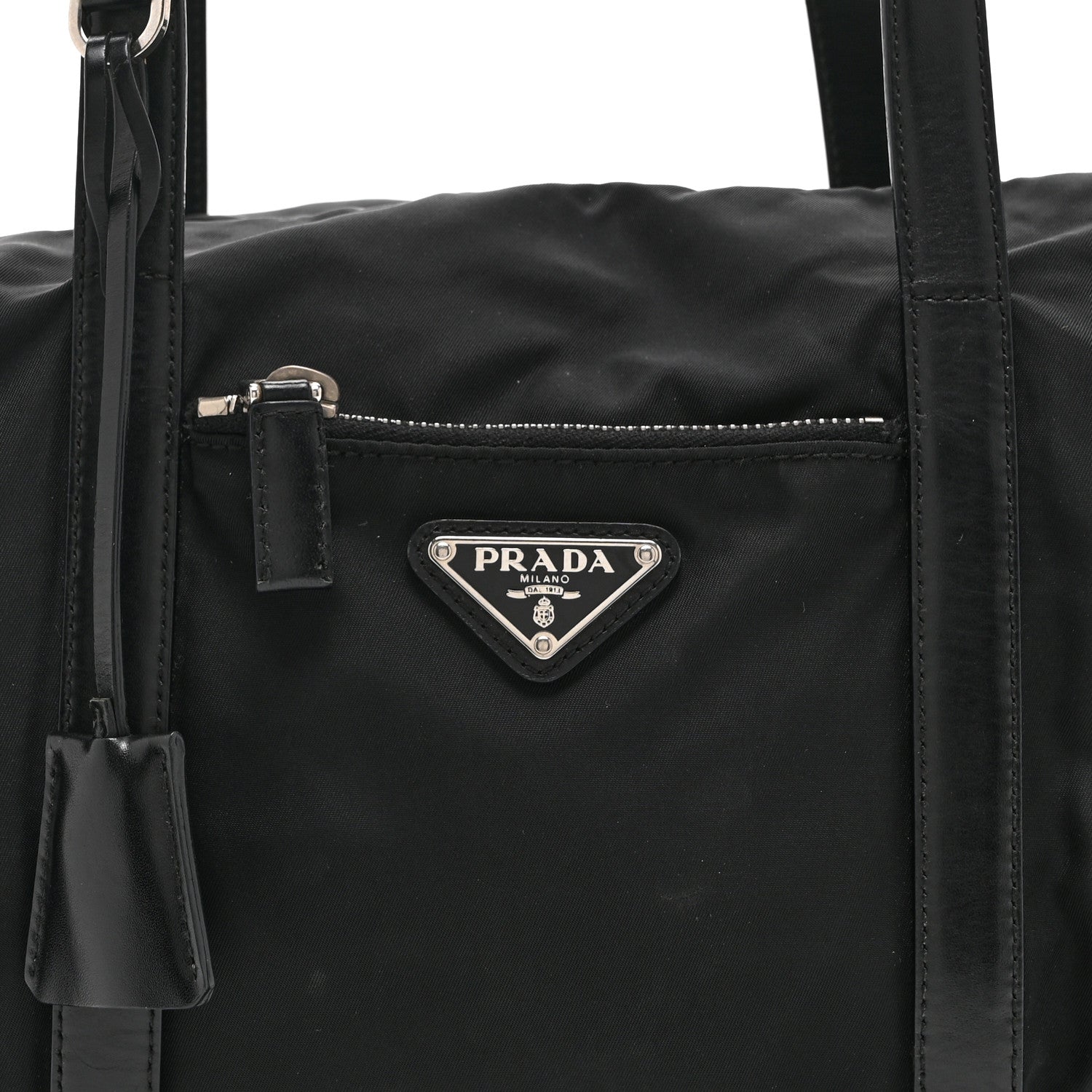 Tessuto Nylon Saffiano Tote Black