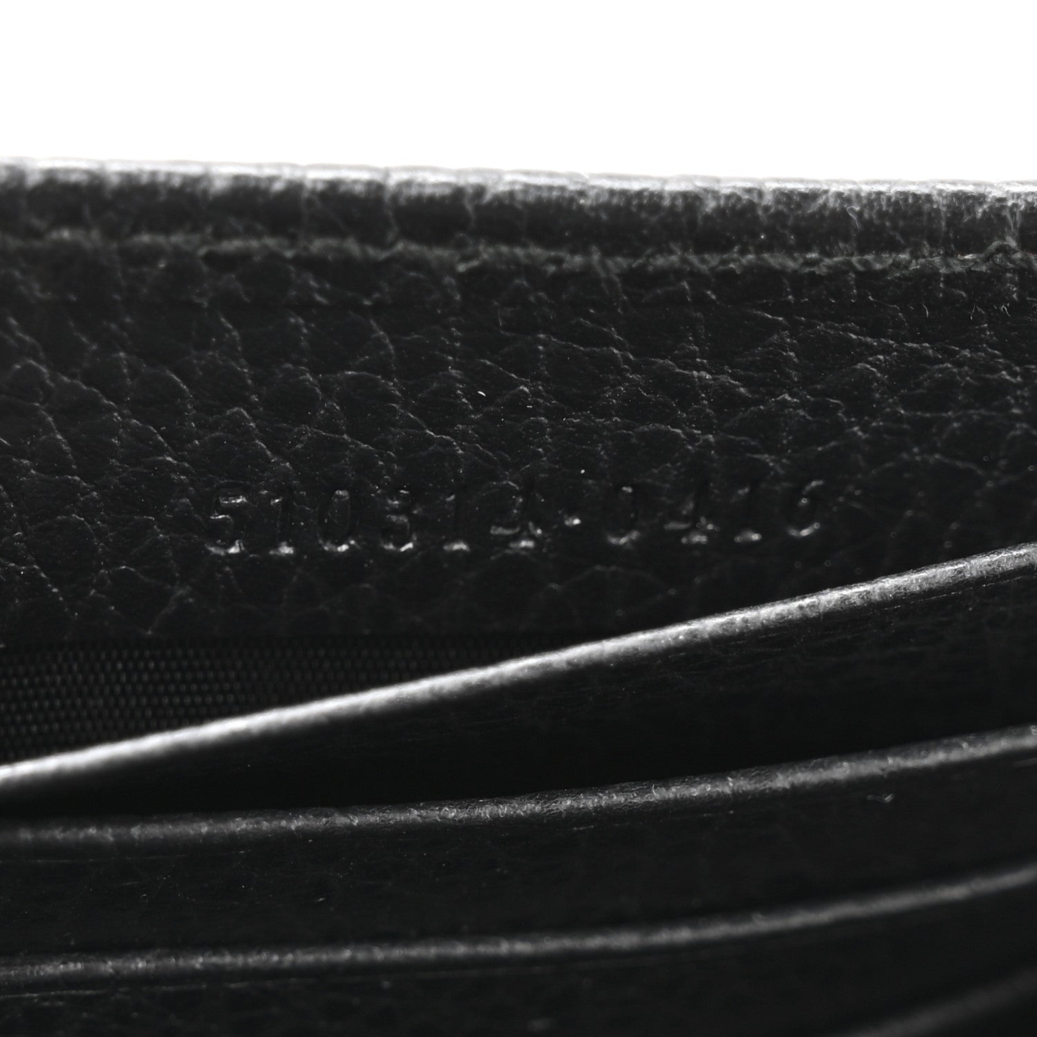Dollar Calfskin Interlocking G Chain Wallet Black