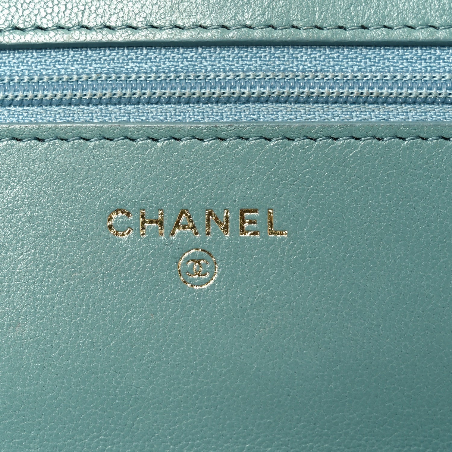 Lambskin Quilted Chanel 19 Wallet On Chain WOC Green