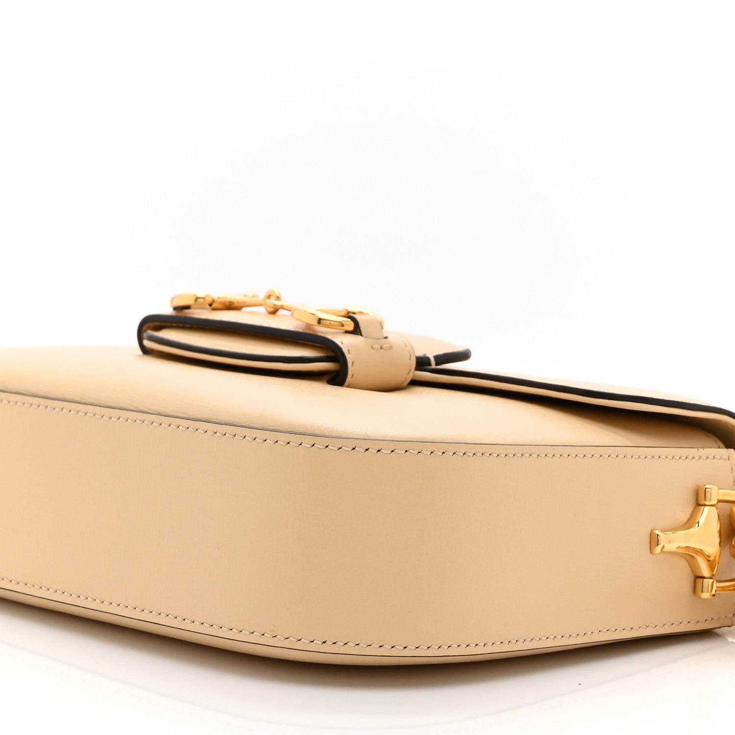 Azalea Calfskin Web Mini Horsebit 1955 Shoulder Bag Bubble Tea