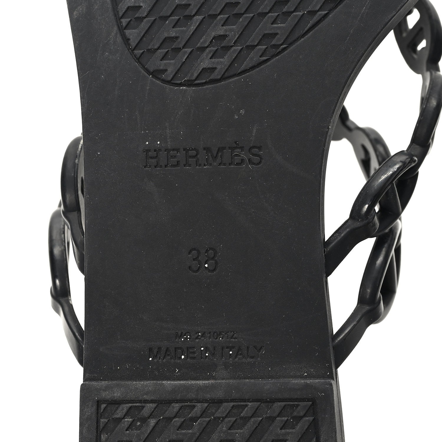 Rubber Chaine d'Ancre Island Sandals 38 Black