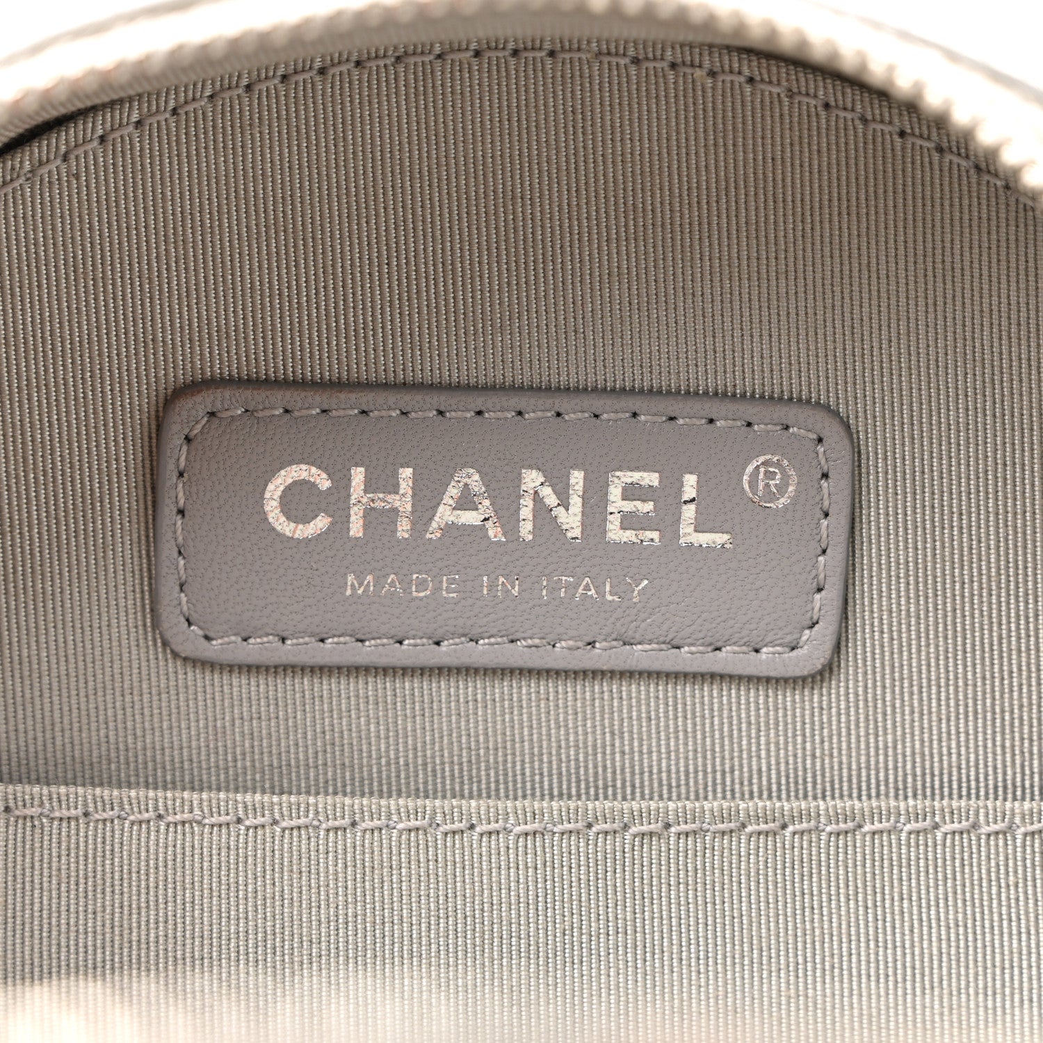 Metallic Glazed Calfskin Round As Earth Evening Bag Silver