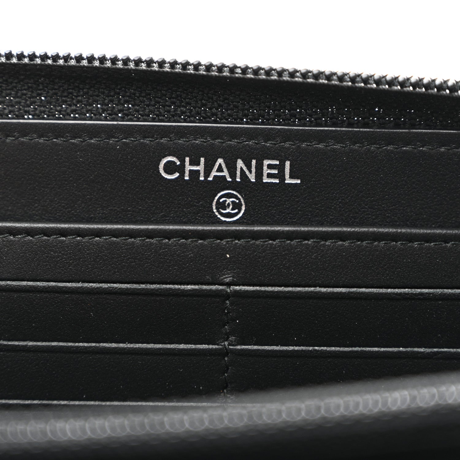 Caviar Quilted Boy Long Zip Around Wallet Black