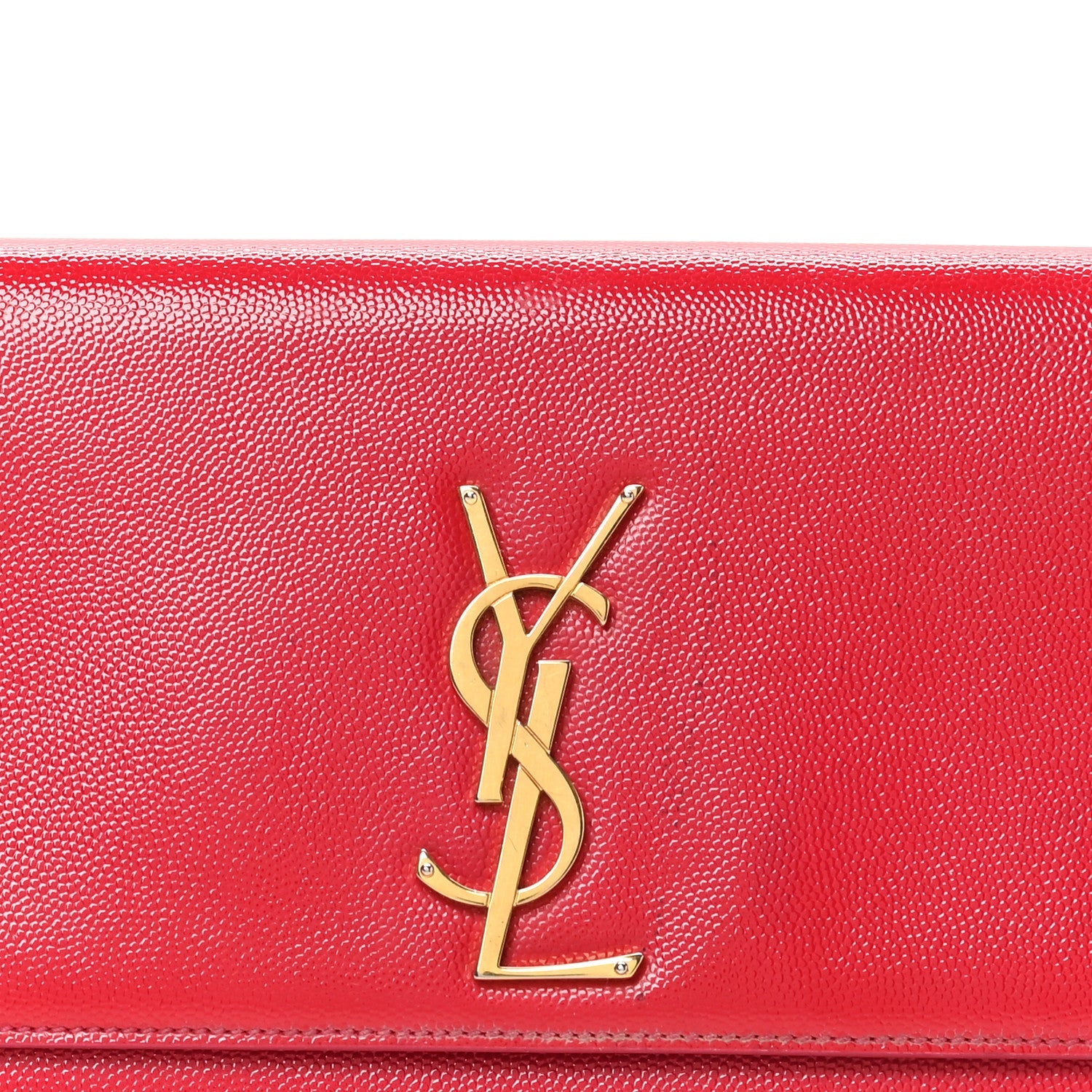 Patent Grain De Poudre Classic Monogram Cassandre Clutch Fuchsia