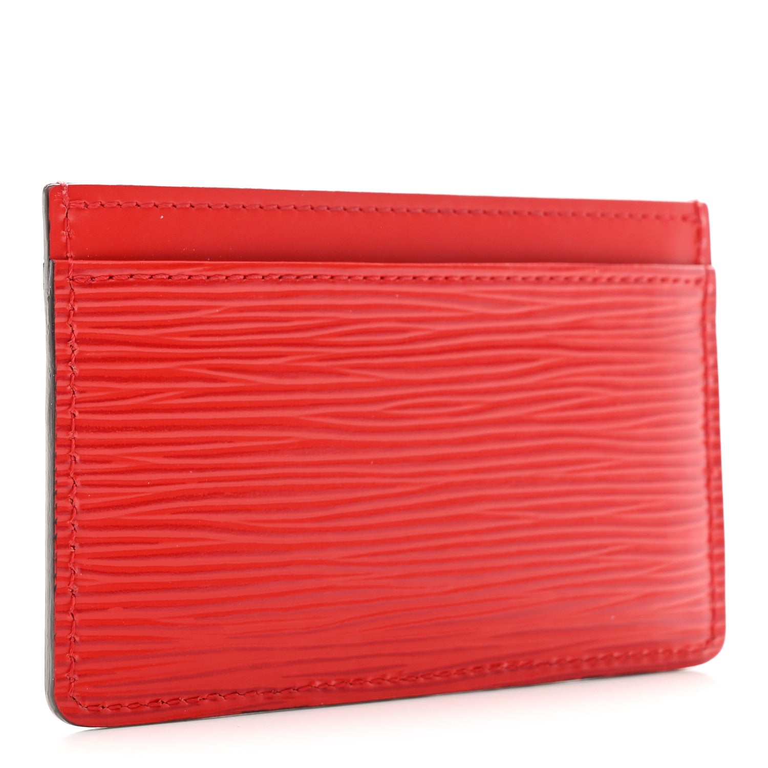 Epi Card Holder Coquelicot