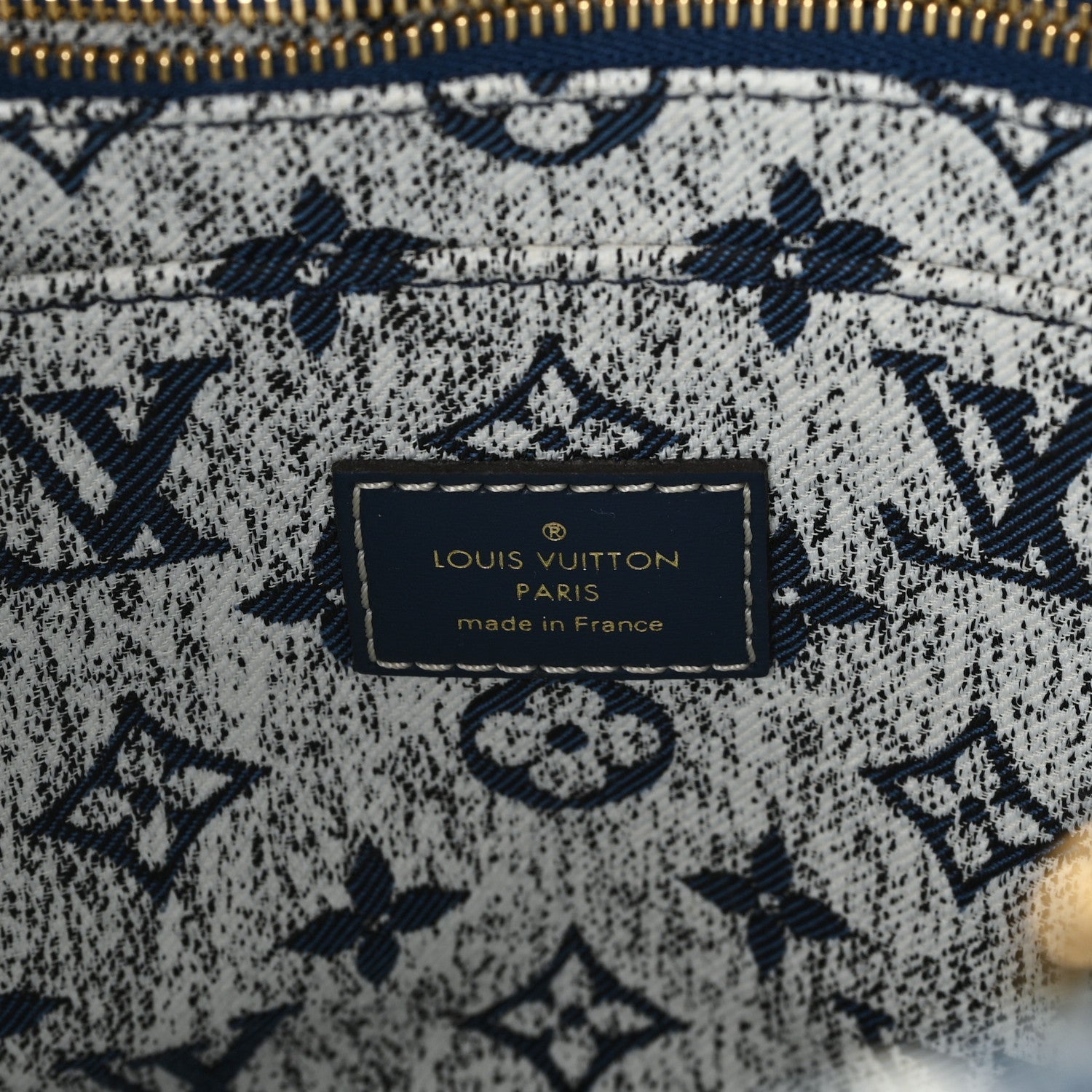 Monogram Jacquard Denim Onthego MM Bleu