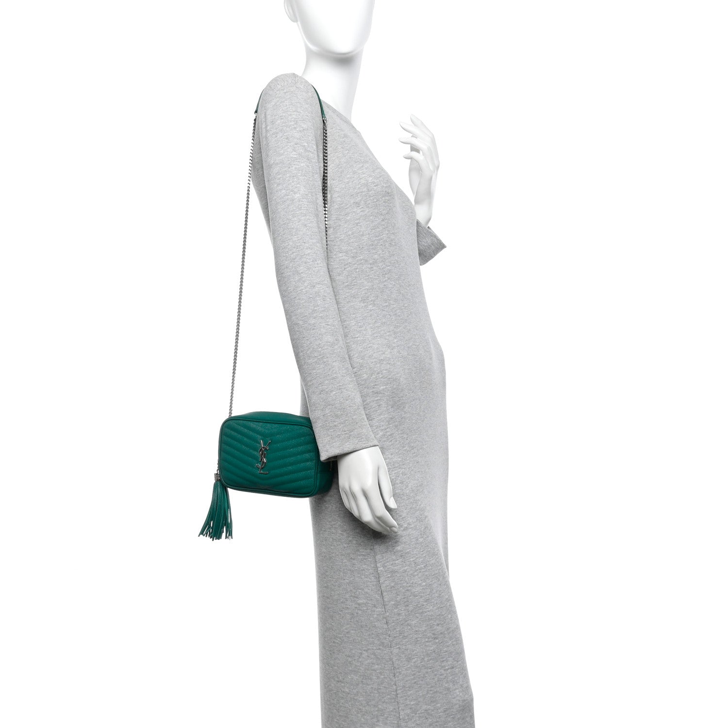 Grain De Poudre Matelasse Monogram Mini Lou Camera Bag Green Field