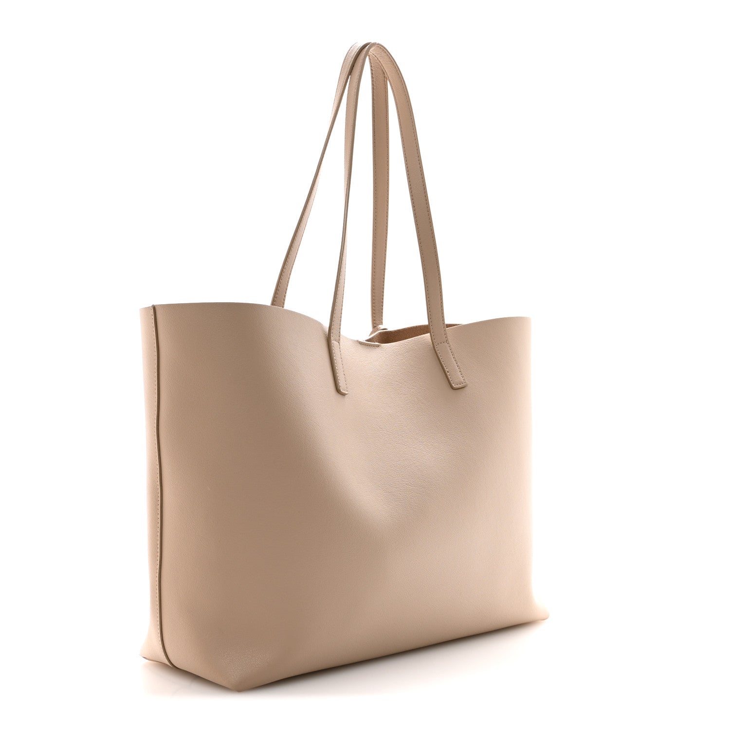 Calfskin Large Shopping Tote Dark Beige
