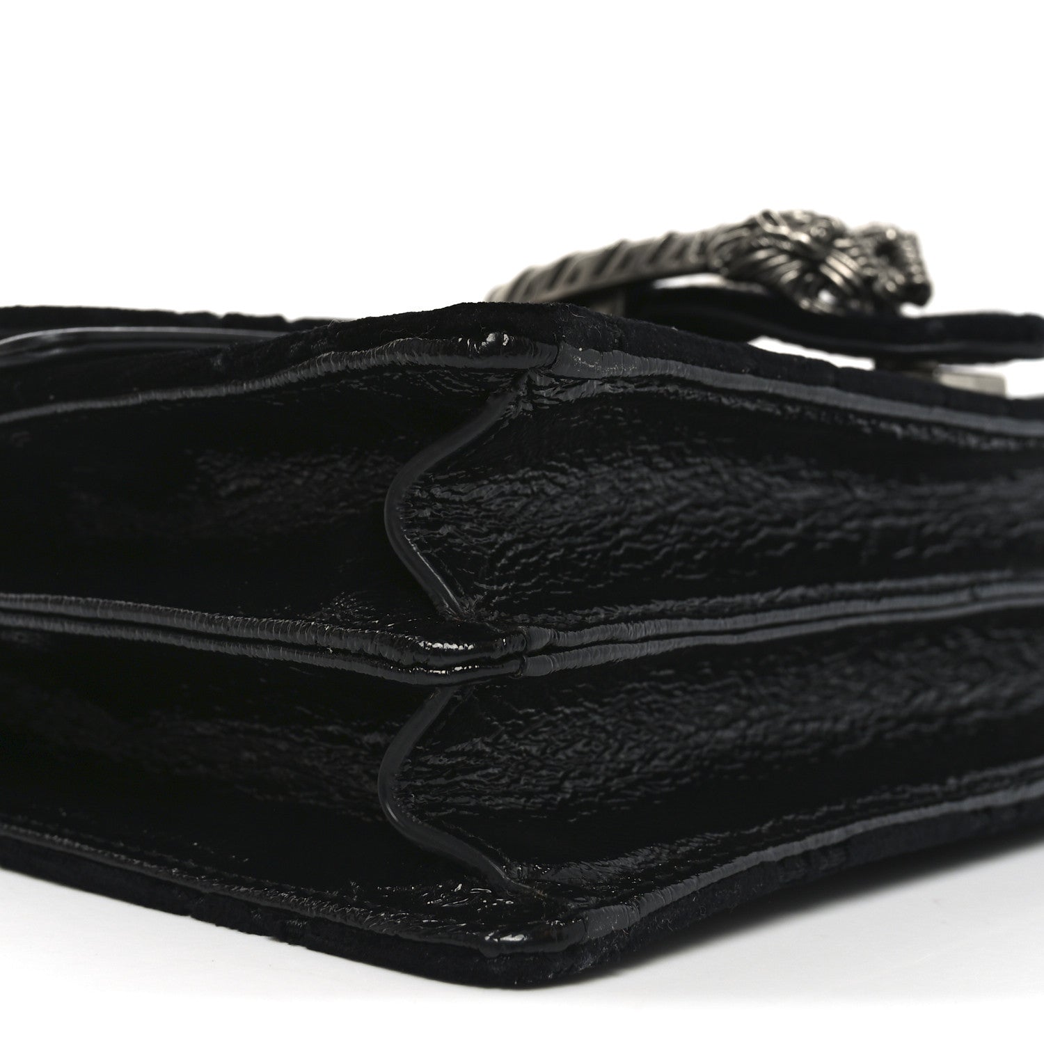 Velvet GG Monogram Small Dionysus Shoulder Bag Black