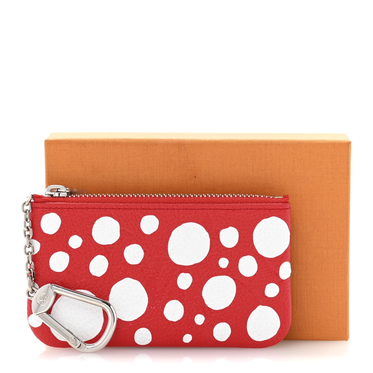 LV X YK Empreinte Infinity Dots Key Pouch Red White