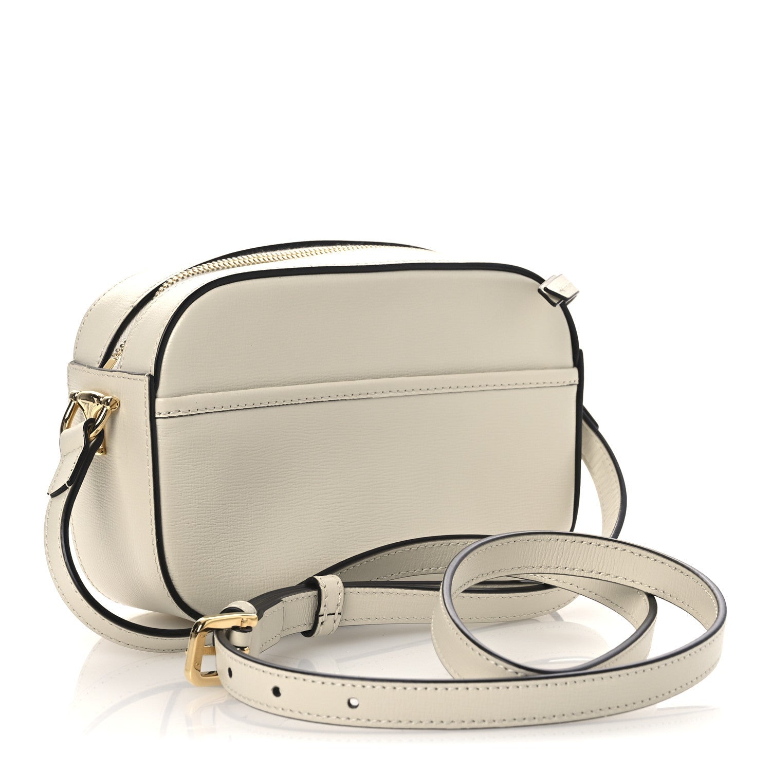 Azalea Calfskin Mini Horsebit 1955 Camera Shoulder Bag Mystic White