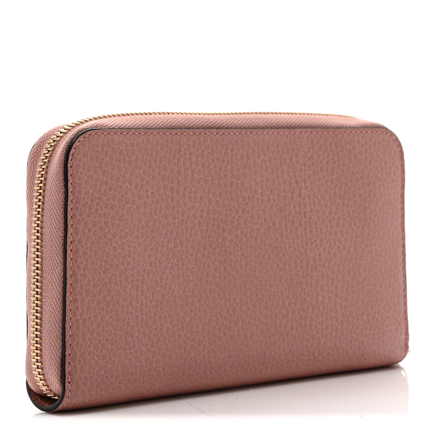 Dollar Calfskin GG Zip Around Wallet Soft Pink