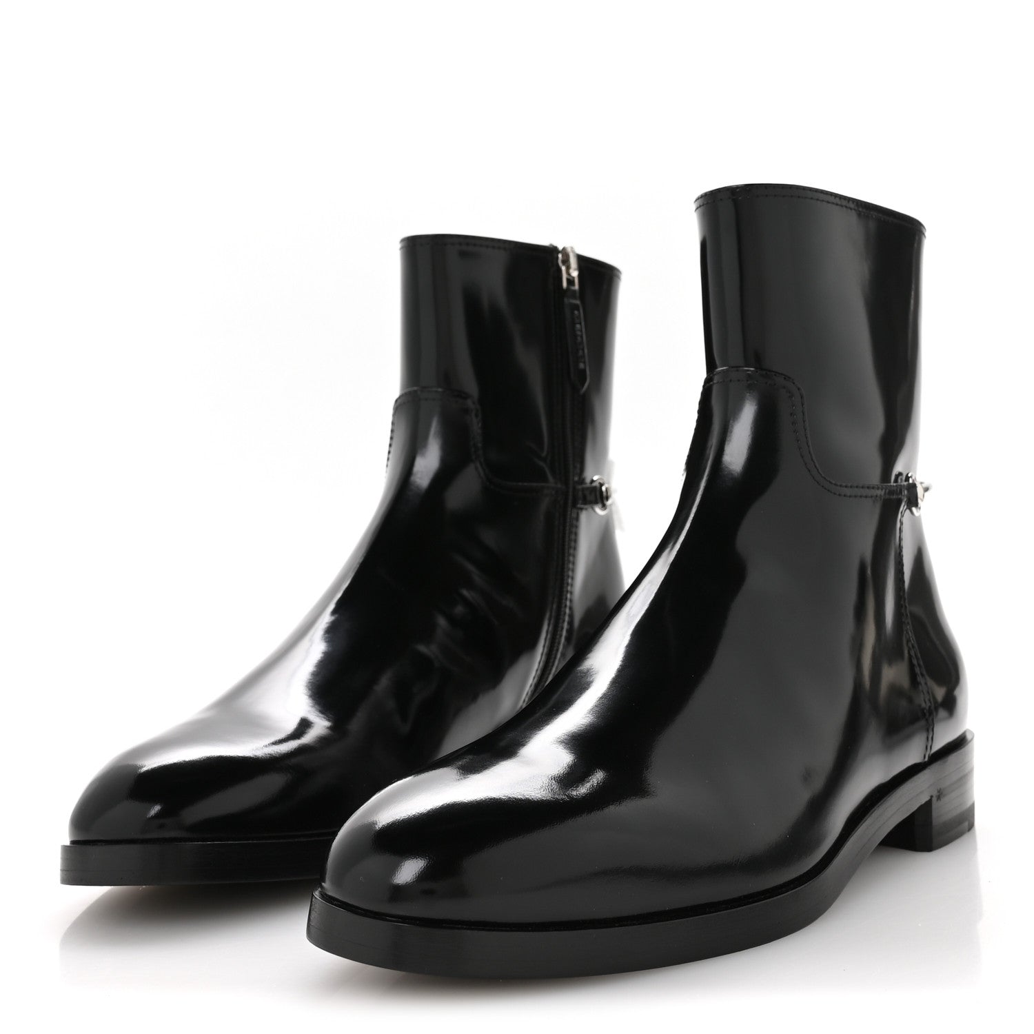Brushed Calfskin Michelangelo Slim Horsebit Ankle Boots 39.5 Black