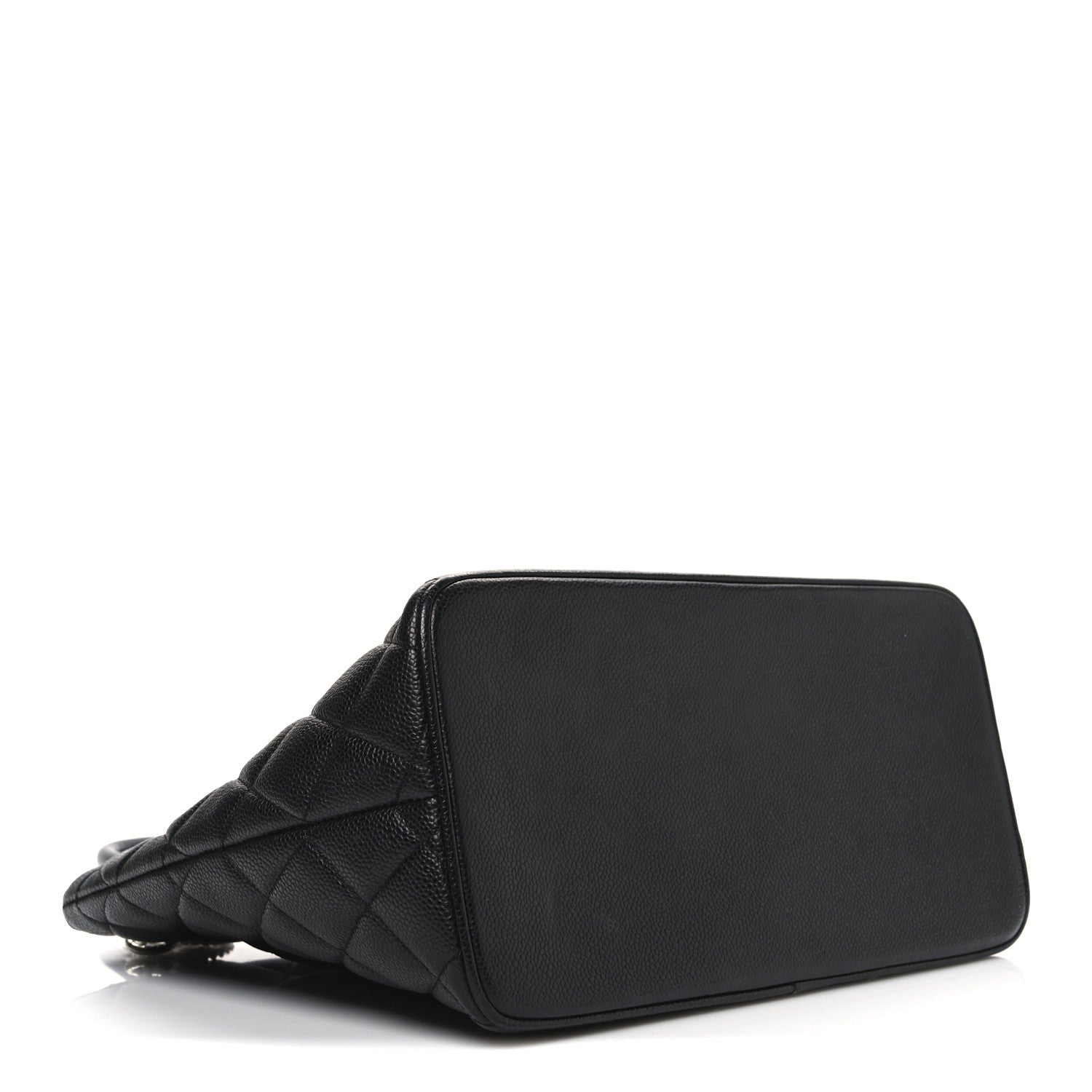 Caviar Quilted Medallion Tote  Black