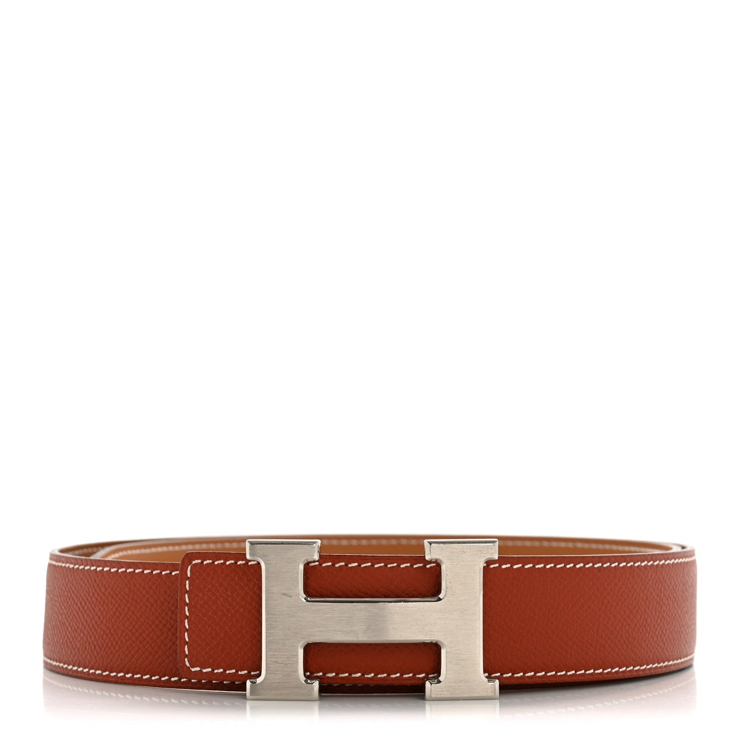 Epsom Tadelakt 32mm H Belt  85 Brique Gold