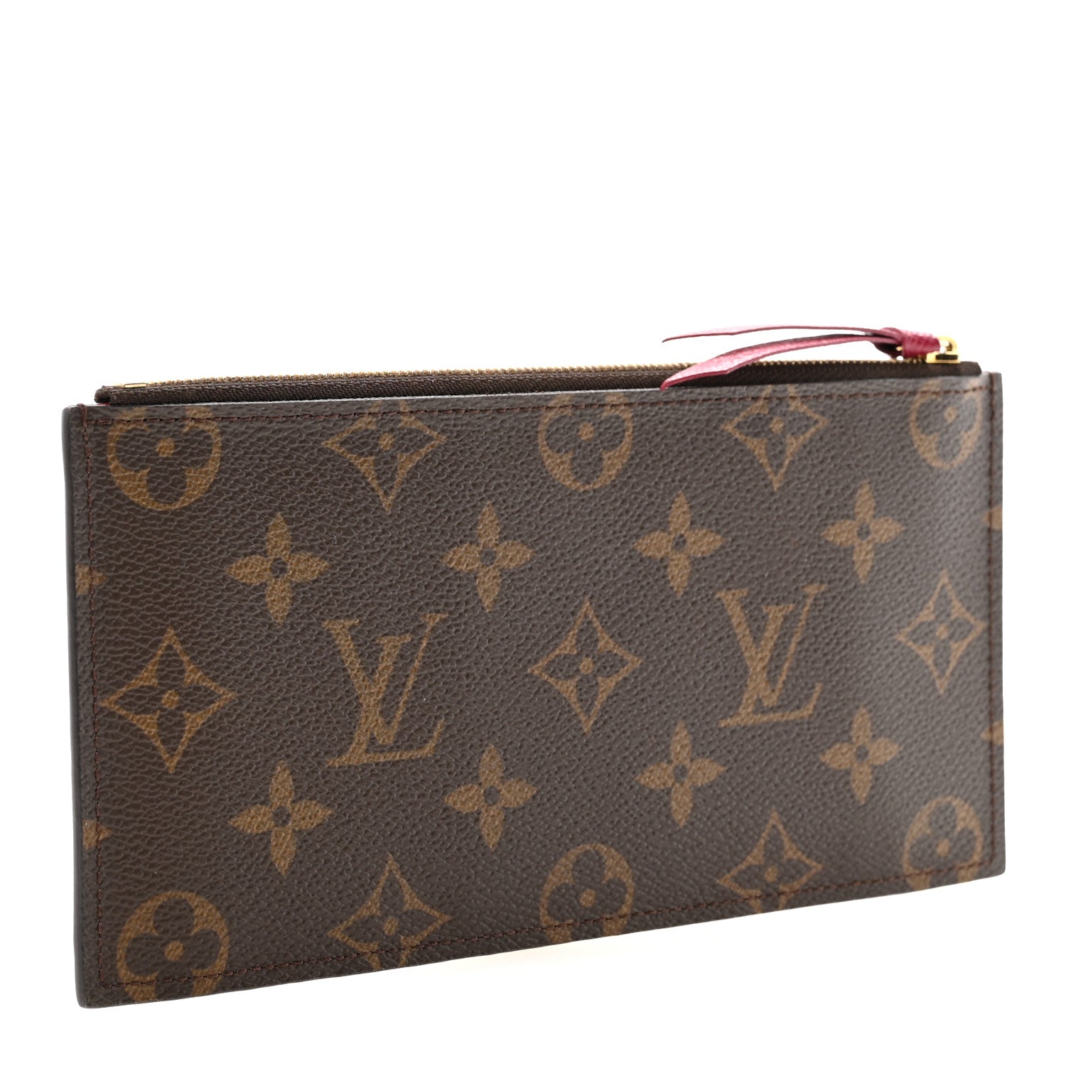 Monogram Felicie Chain Wallet Zippered Insert Fuchsia