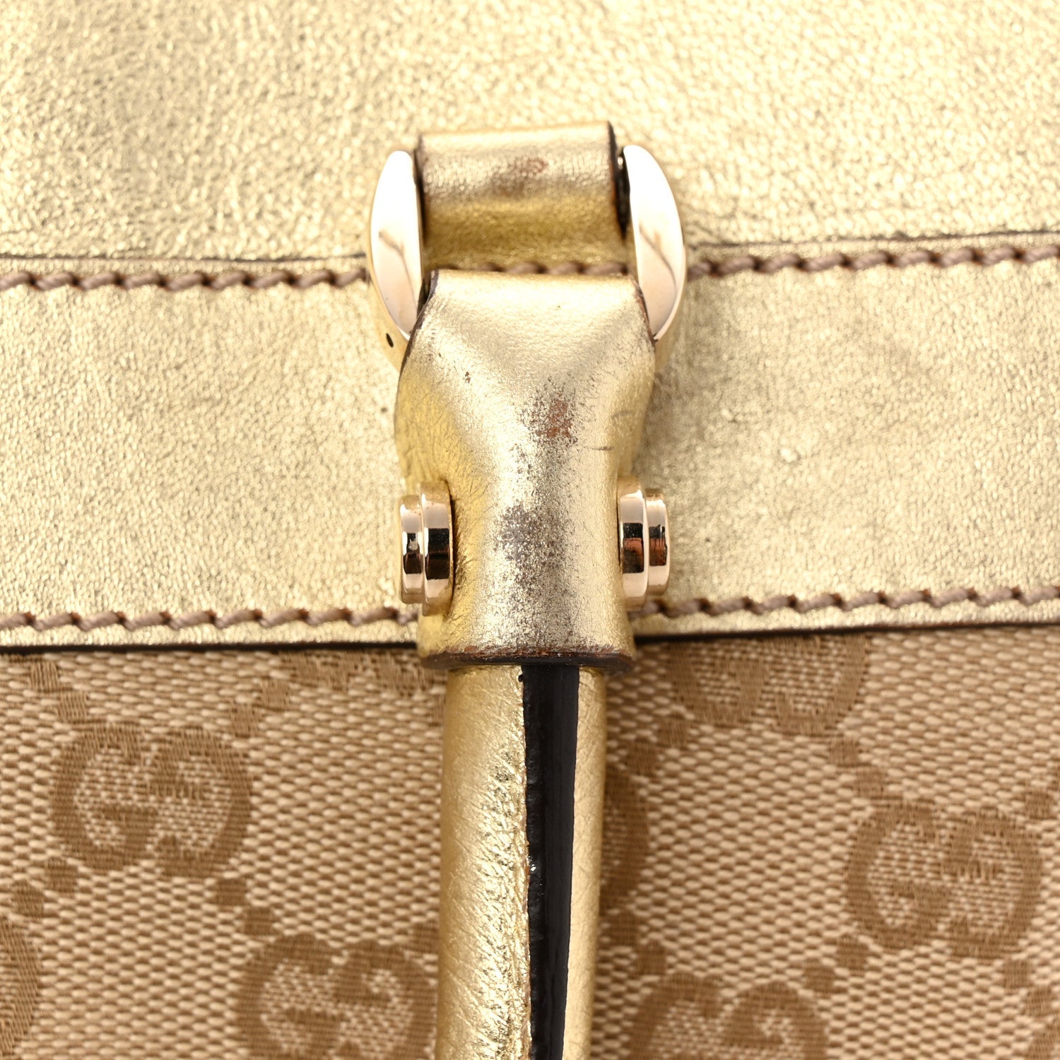 Monogram D Gold Large Tote Metallic Gold