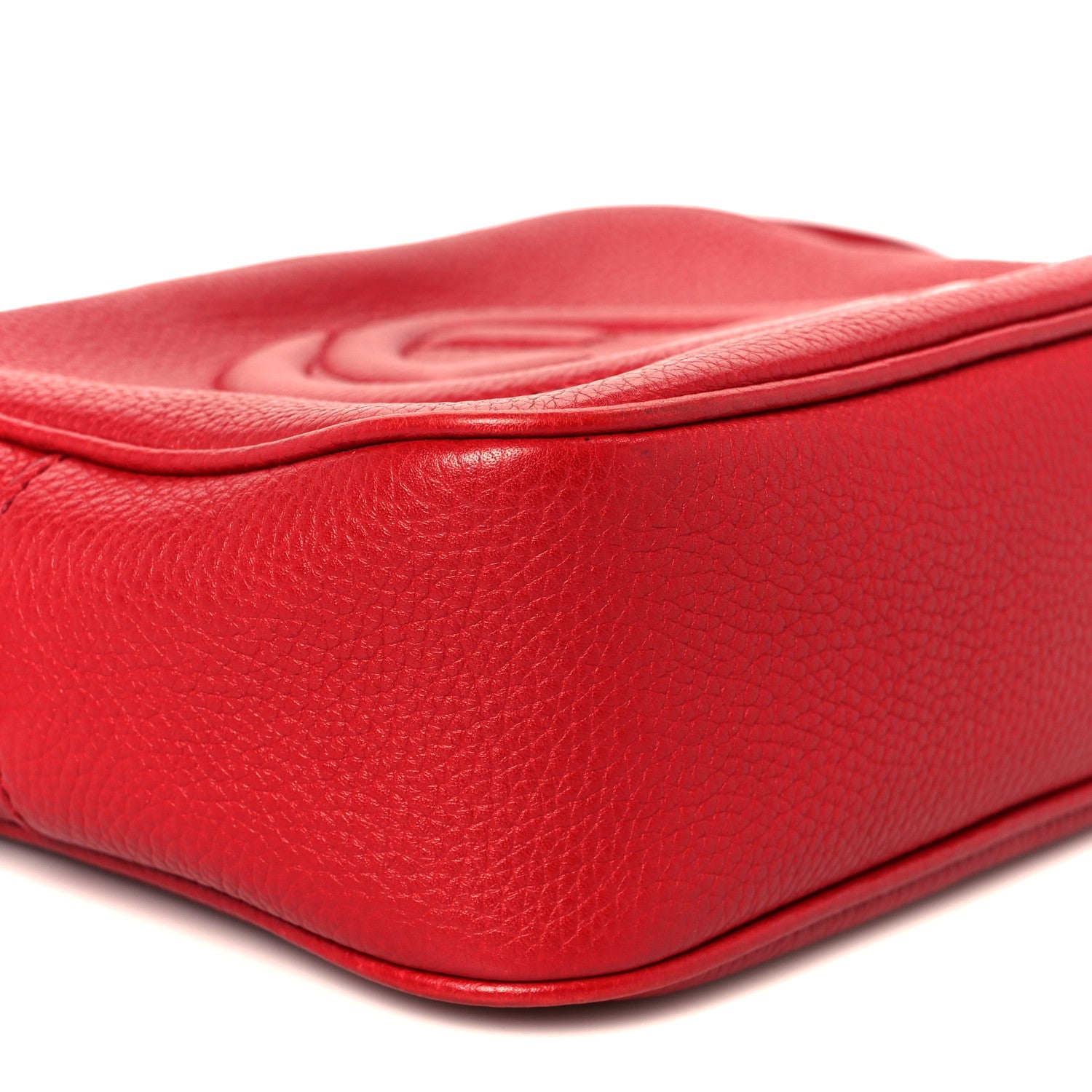 Pebbled Calfskin Small Soho Disco Bag Tabasco Red