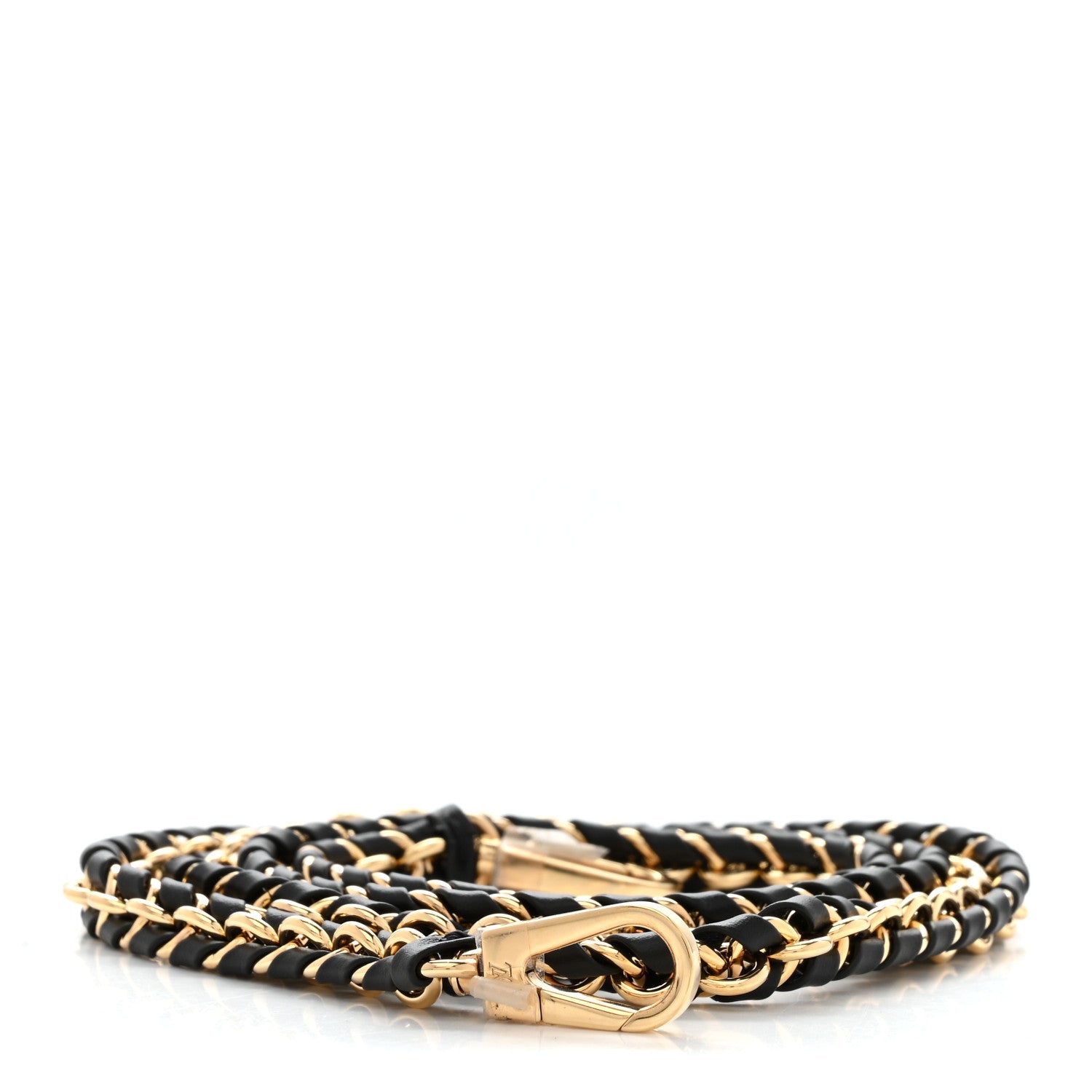Calfskin Multi Pochette Chain Shoulder Strap Black Gold