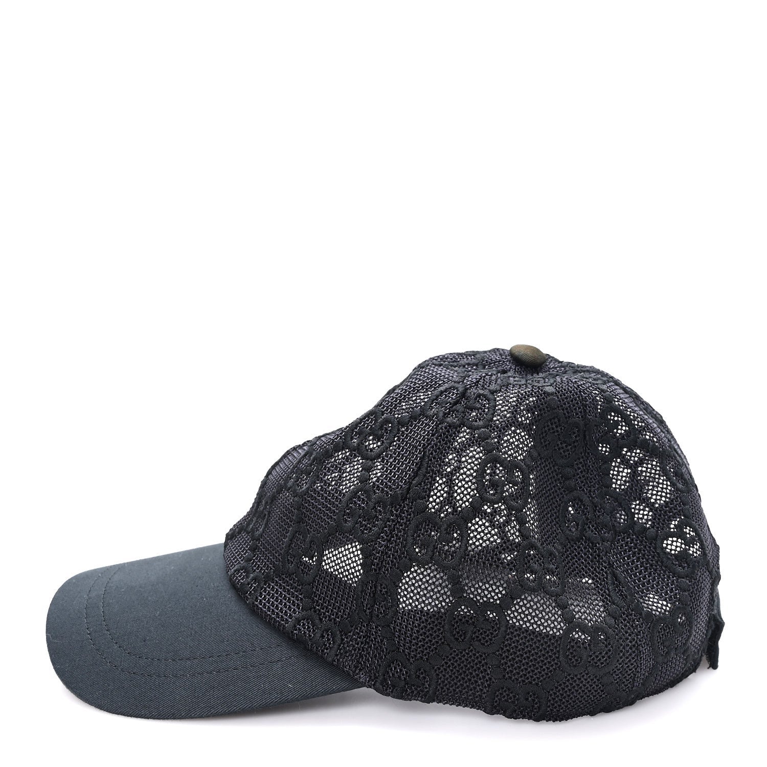 Mesh GG Monogram Shivali Baseball Hat M Black